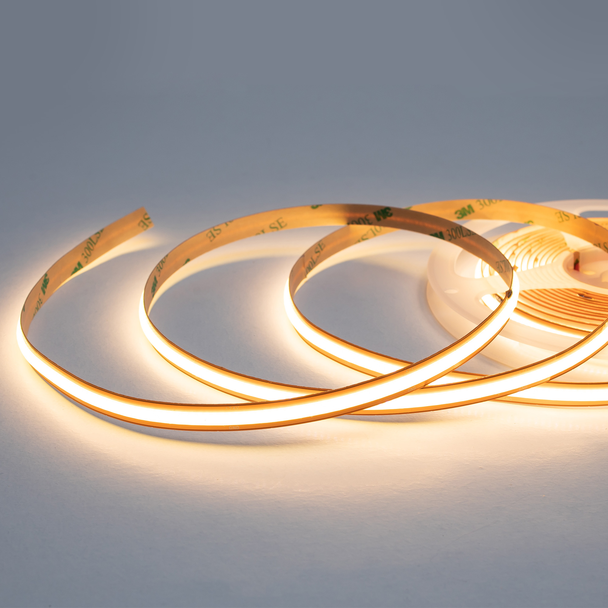 Tira Led COB Bajo Voltaje Blanco Cálido