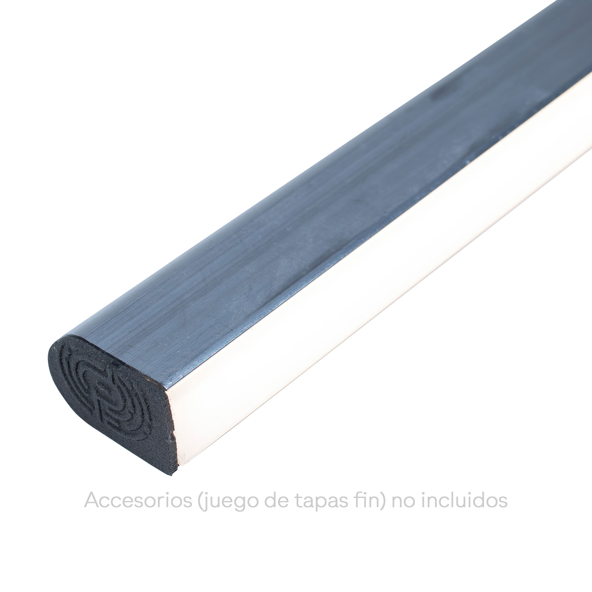 Perfil lineal de aluminio para closet en color aluminio