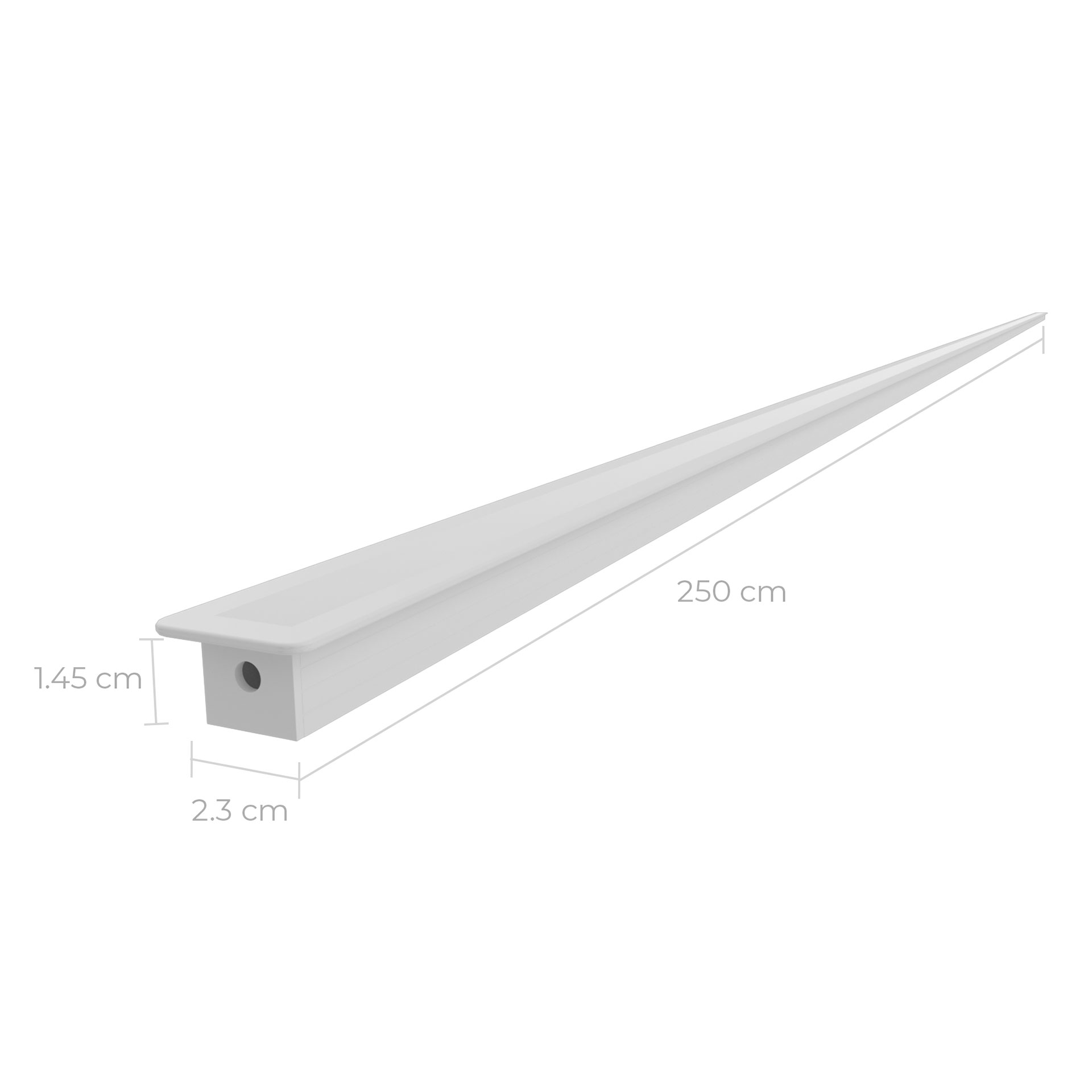 KIT de perfil lineal para empotrar color aluminio