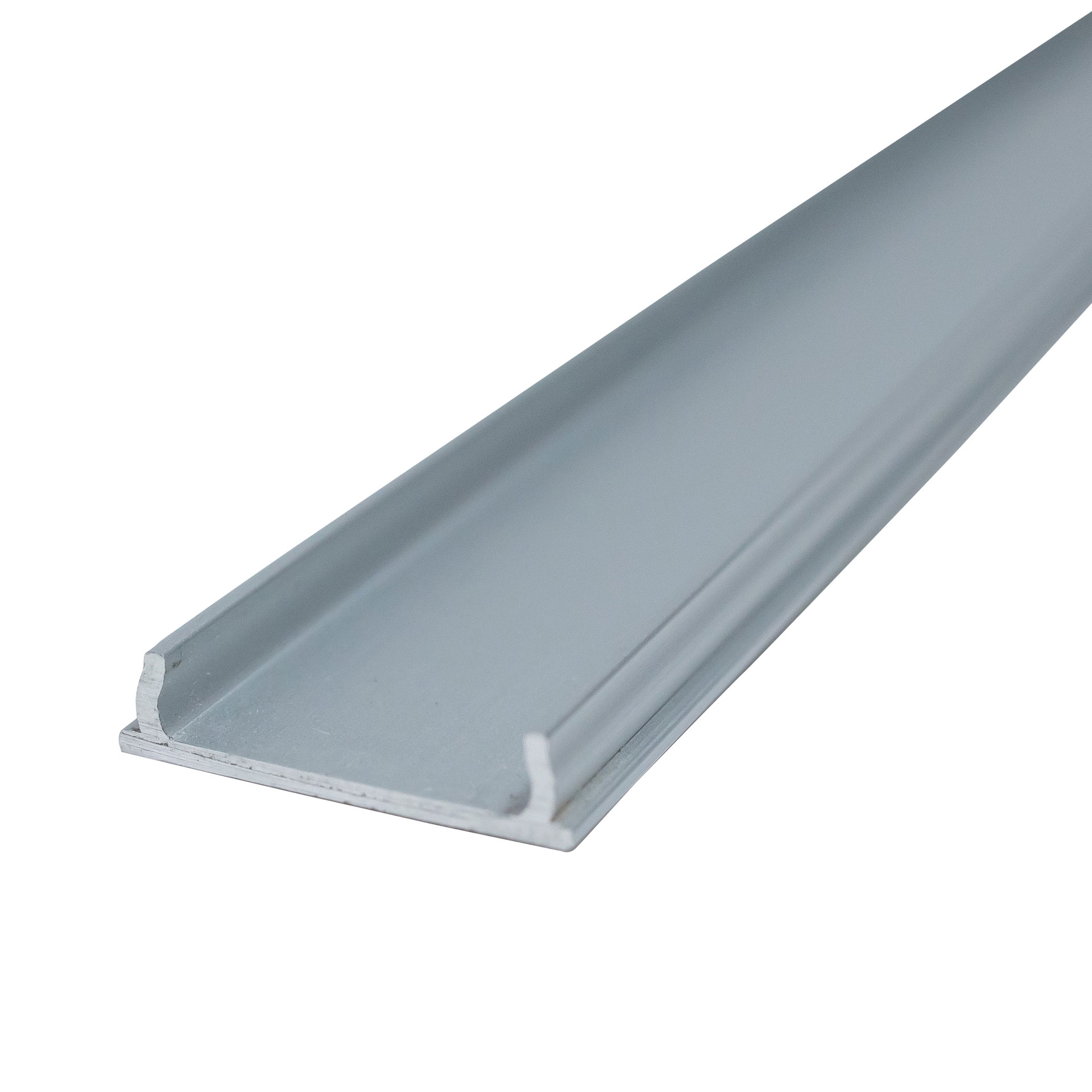 Perfil lineal de aluminio flexible color aluminio
