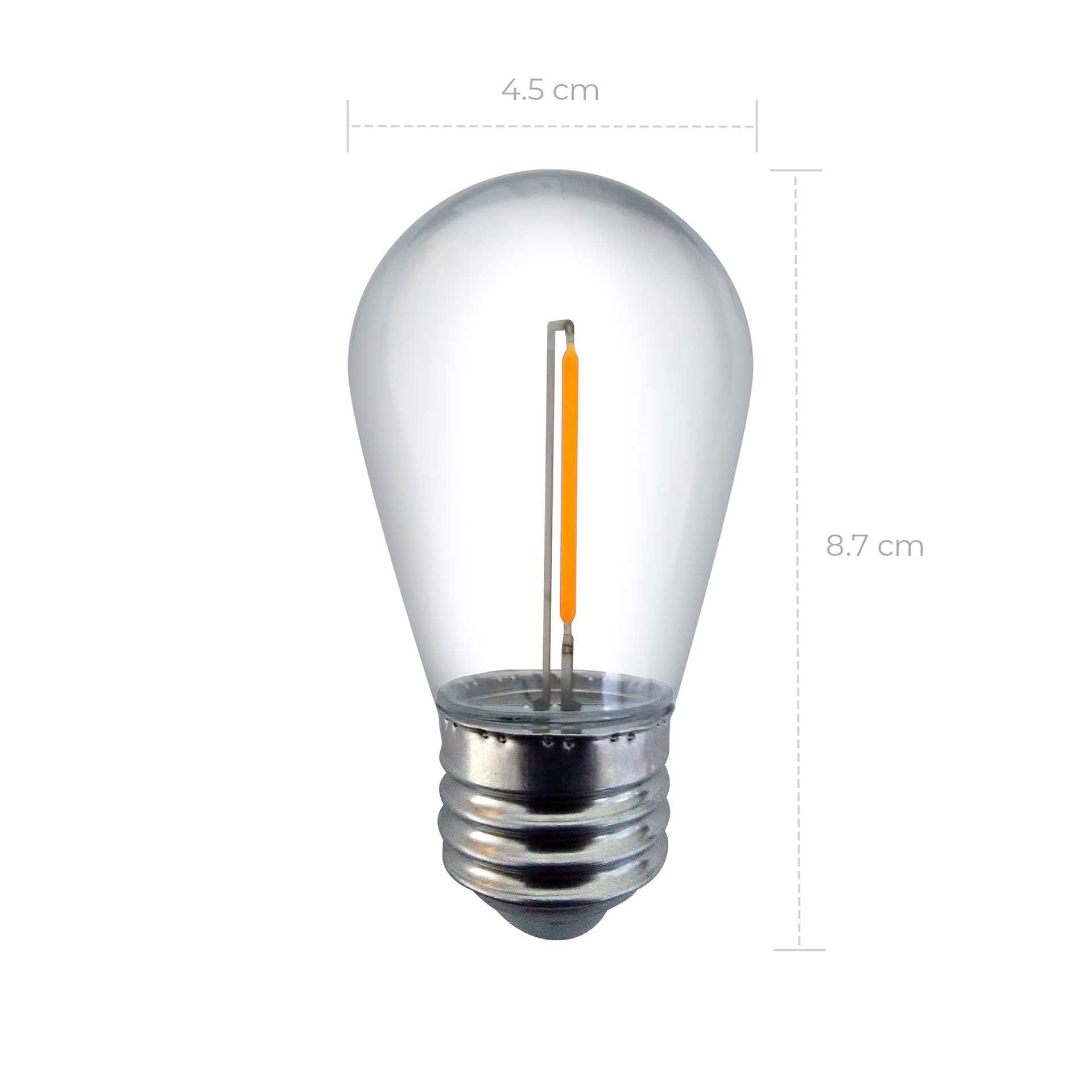 Blíster 2Pzs Bulbo 1W E-27 Blanco Cálido