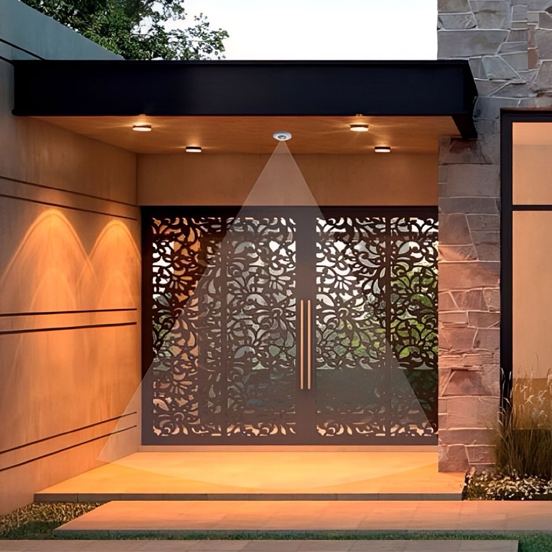 Sensor de movimiento 360° infrarrojo de triple sensor para interior