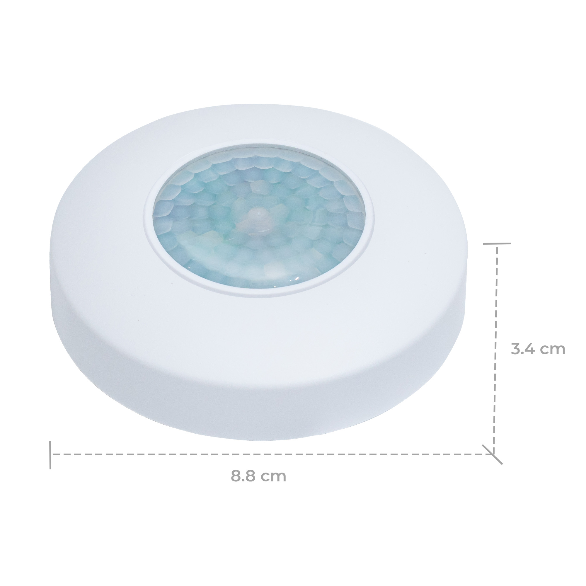 Sensor de movimiento infrarrojo con un sensor para sobreponer en techo