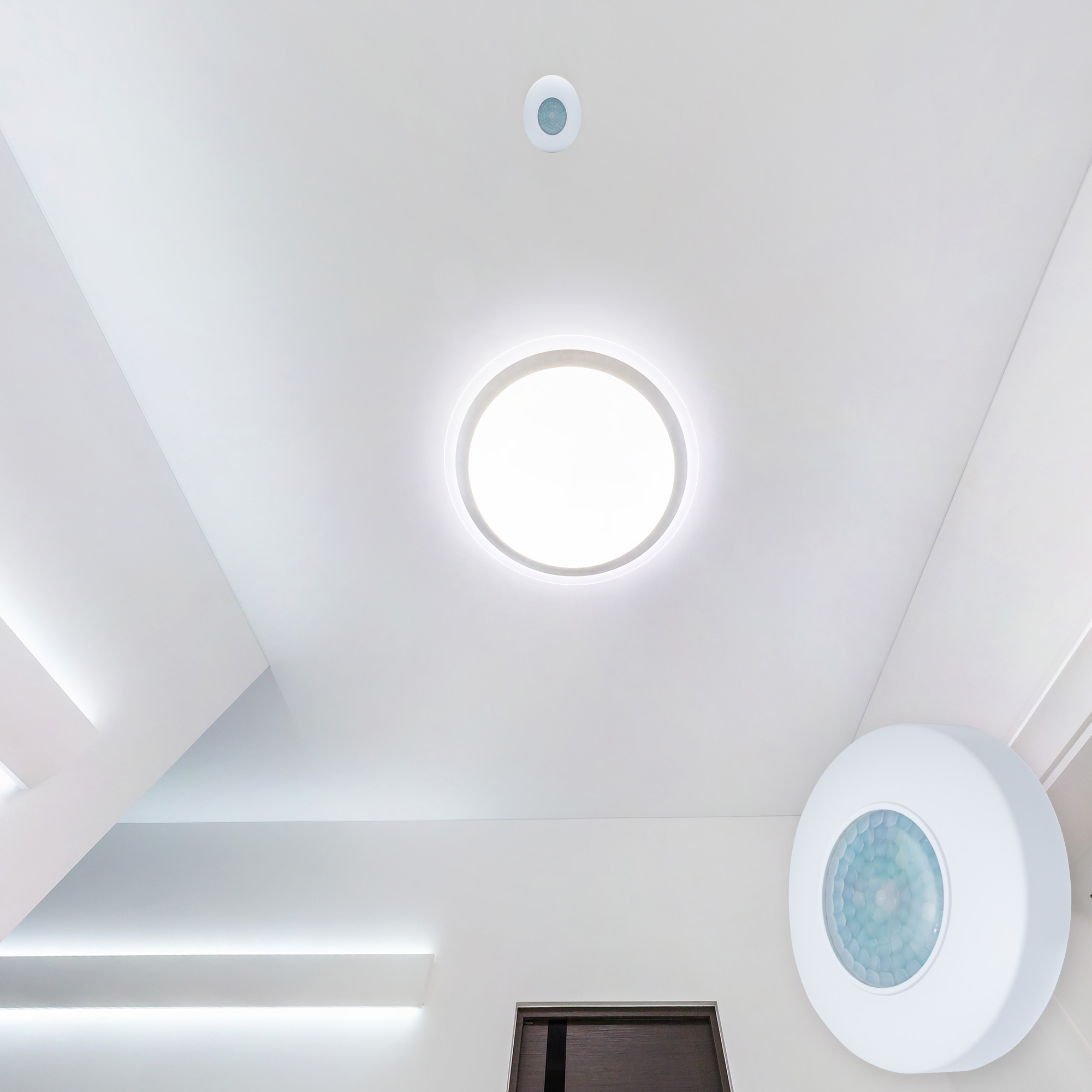 Sensor de movimiento infrarrojo con un sensor para sobreponer en techo