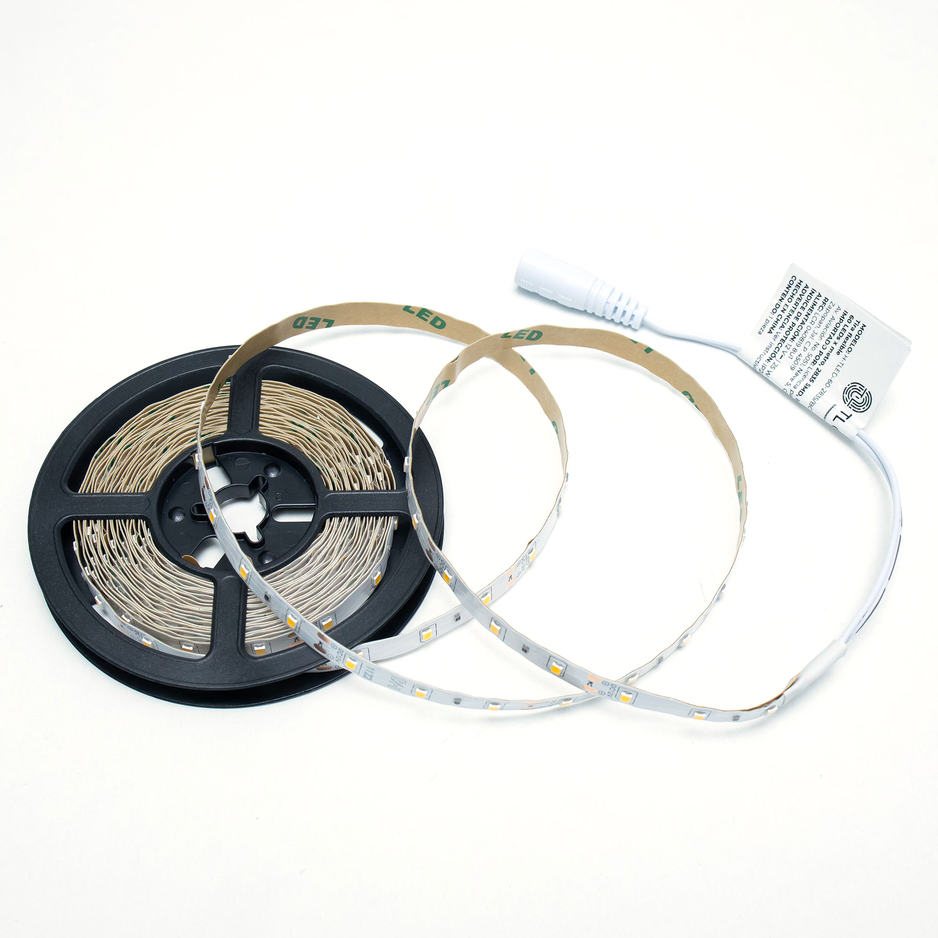 Tira Flexible 60 Leds por Metro, 2835 SMD, Interior blanco cálido