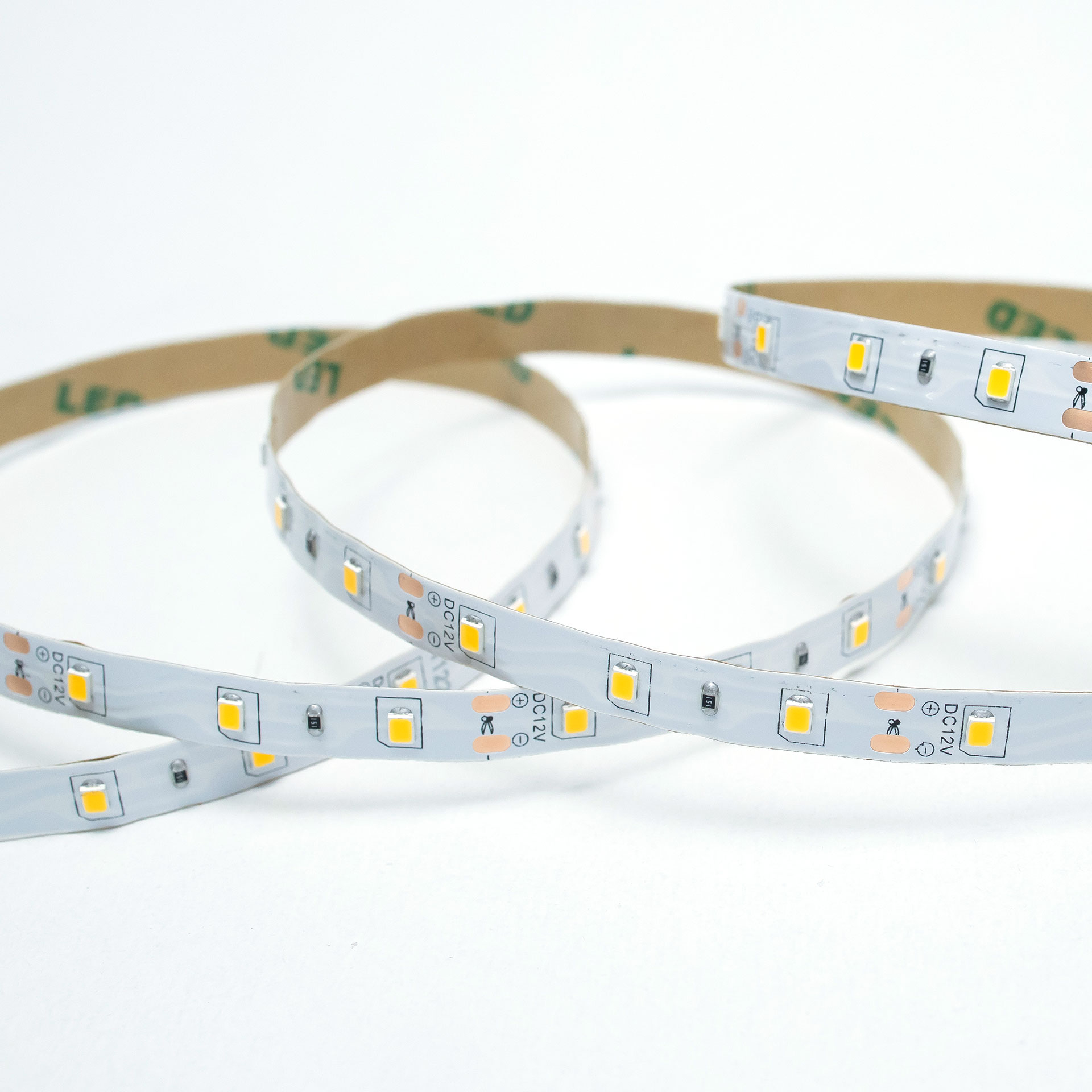 Tira Flexible 60 Leds por Metro, 2835 SMD, Interior blanco cálido