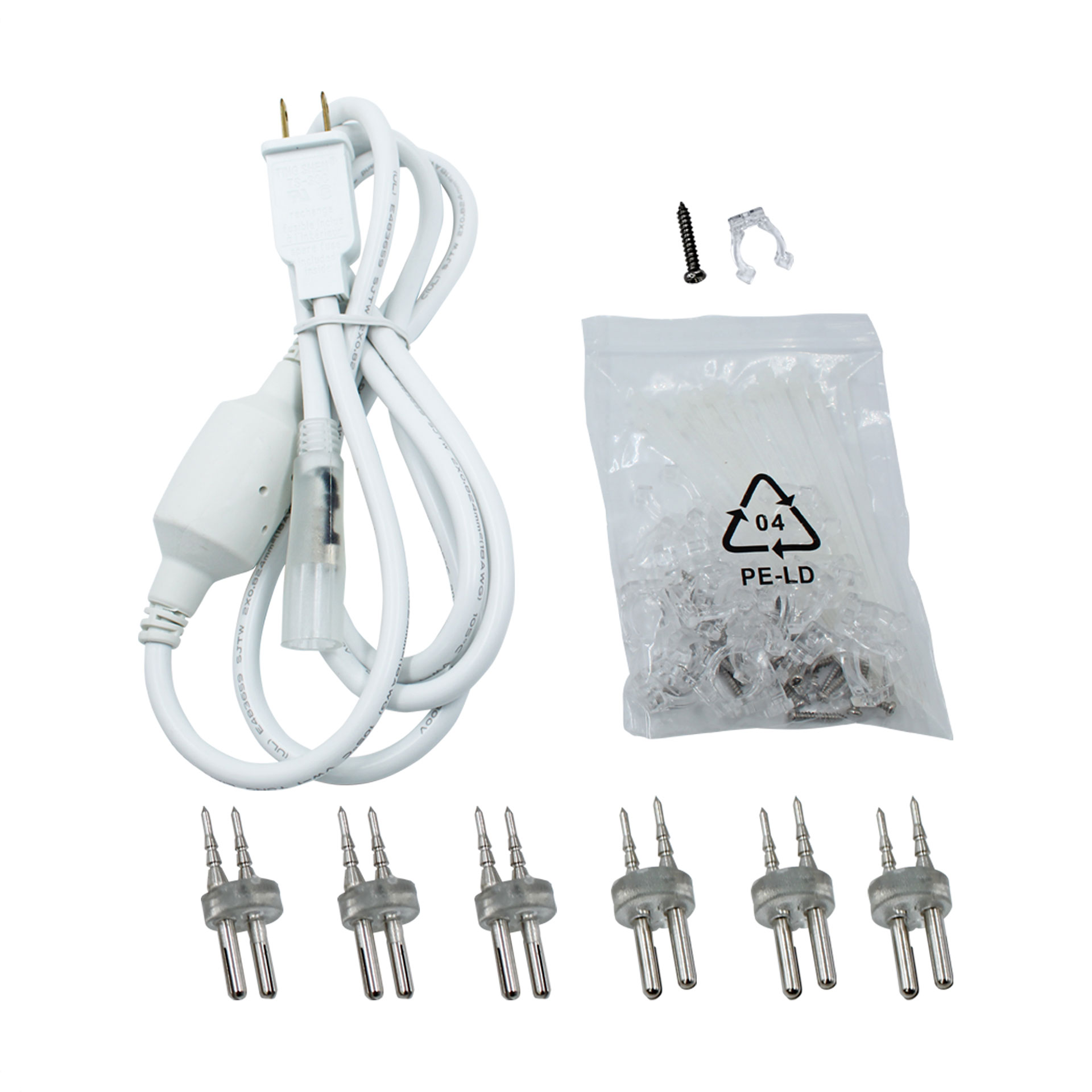 Manguera Redonda De Led 2 Hilos 25M 127V IP65 Blanco Cálido