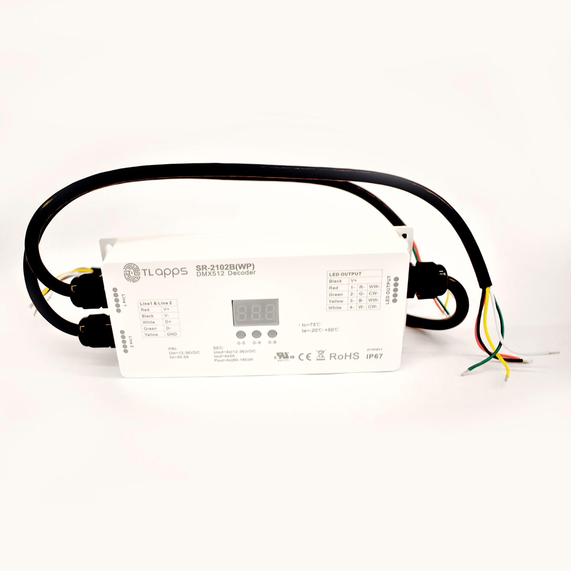 Decodificador protocolo DMX512para luminarios RGBW