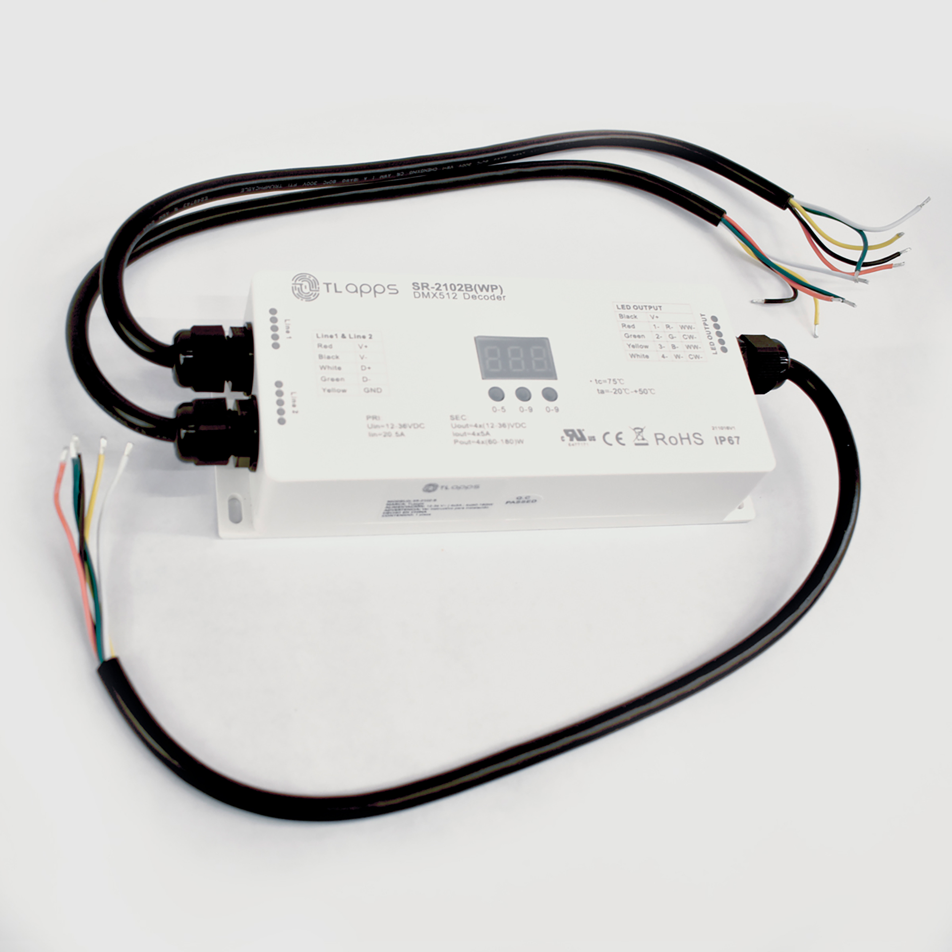 Decodificador protocolo DMX512para luminarios RGBW