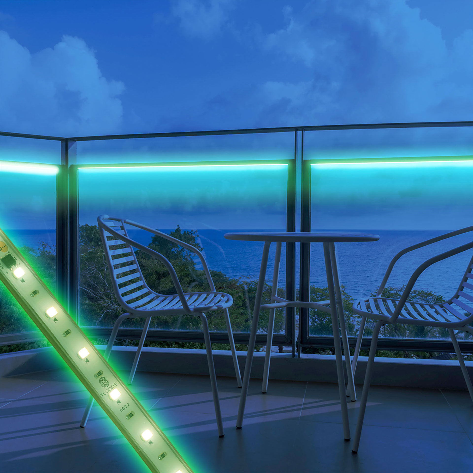 Tira Flexible 60 Leds X Metro, 2835 SMD 127 V, Exterior verde