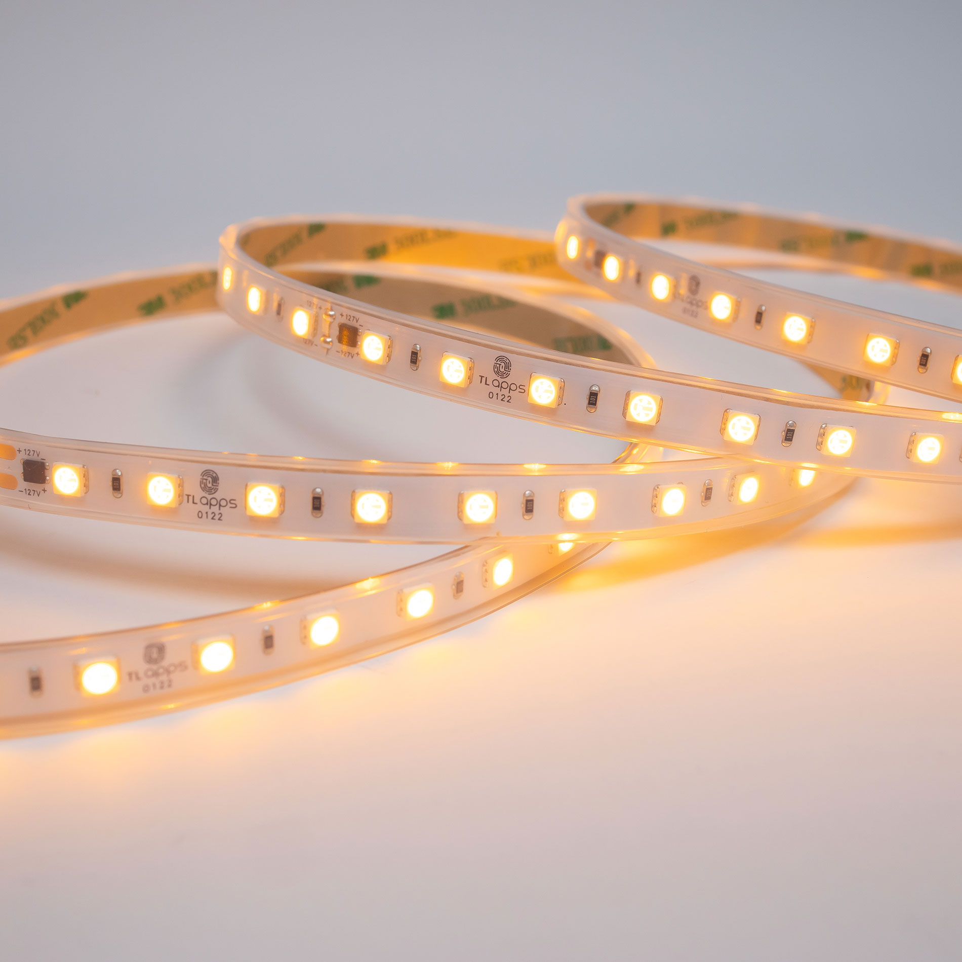 TIRA FLEXIBLE 60 LEDS |POR METRO, 5050 SMD 127 V, EXTERIOR / AMBAR