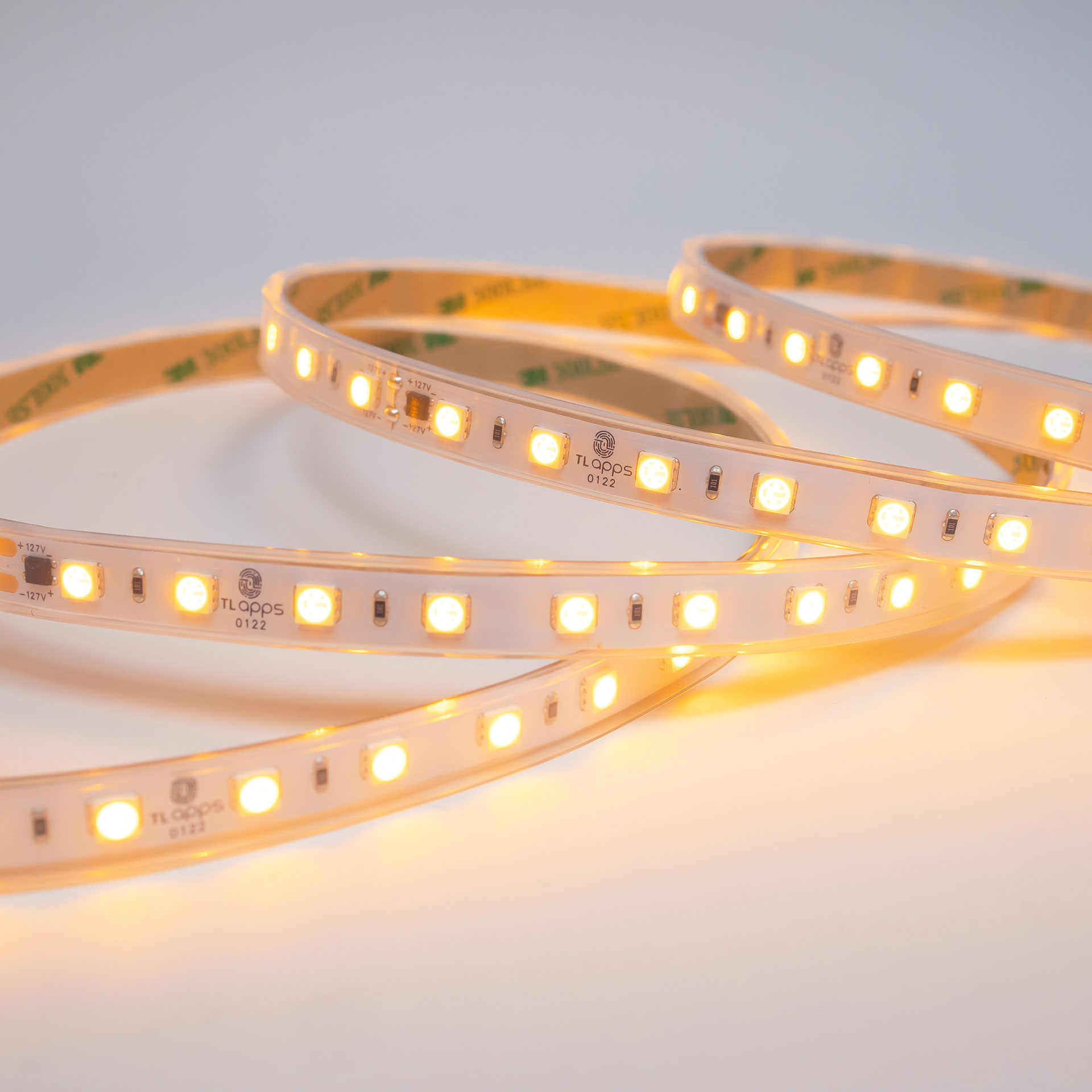 Tira Flexible 60 Leds X Metro, 5050 SMD 127 V, Exterior ambar