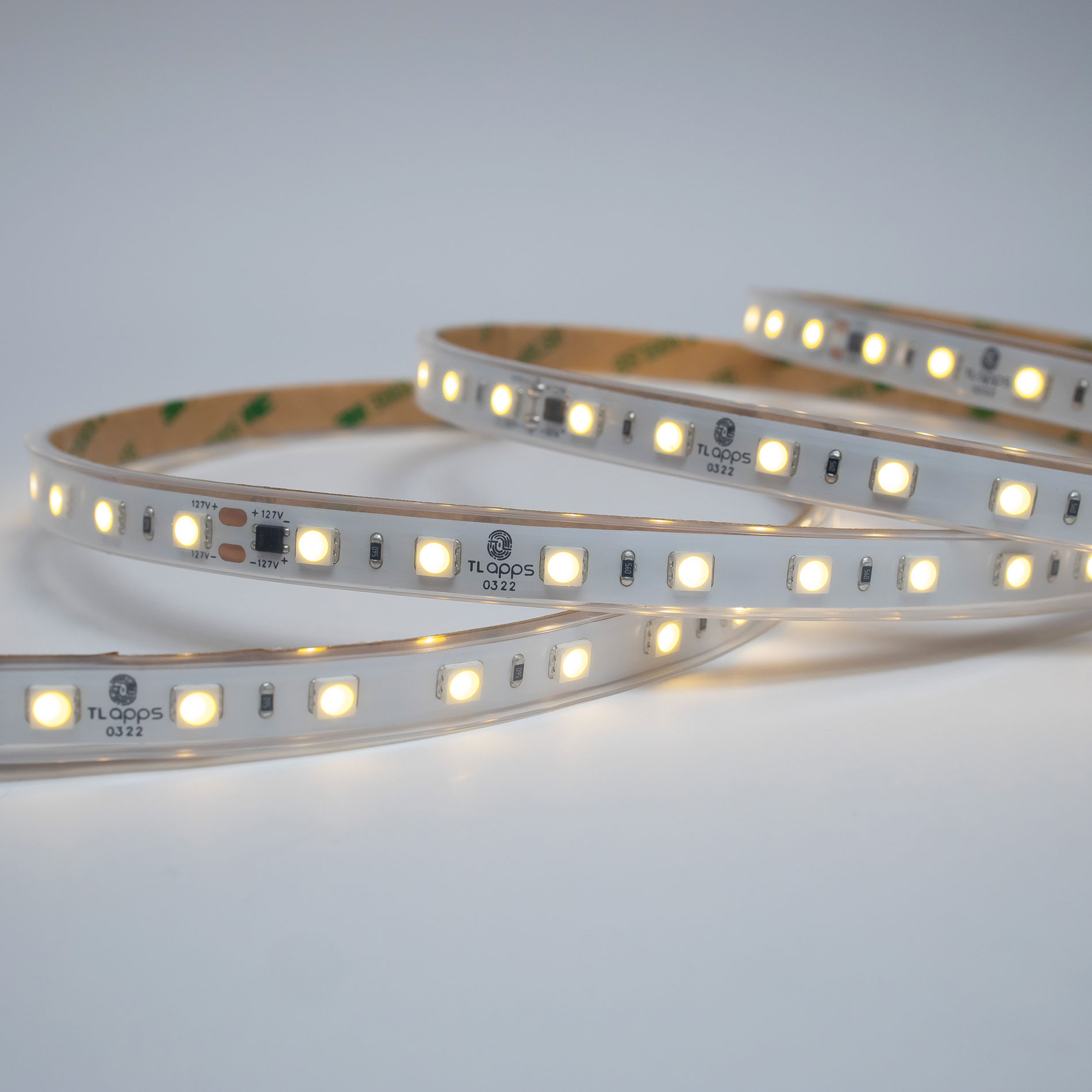 TIRA FLEXIBLE 60 LEDS |POR METRO, 5050 SMD 127 V, EXTERIOR / BLANCO CALIDO