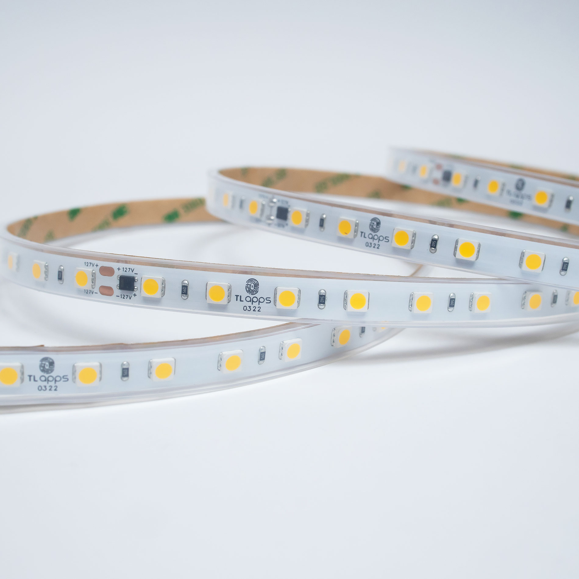 TIRA FLEXIBLE 60 LEDS |POR METRO, 5050 SMD 127 V, EXTERIOR / BLANCO CALIDO