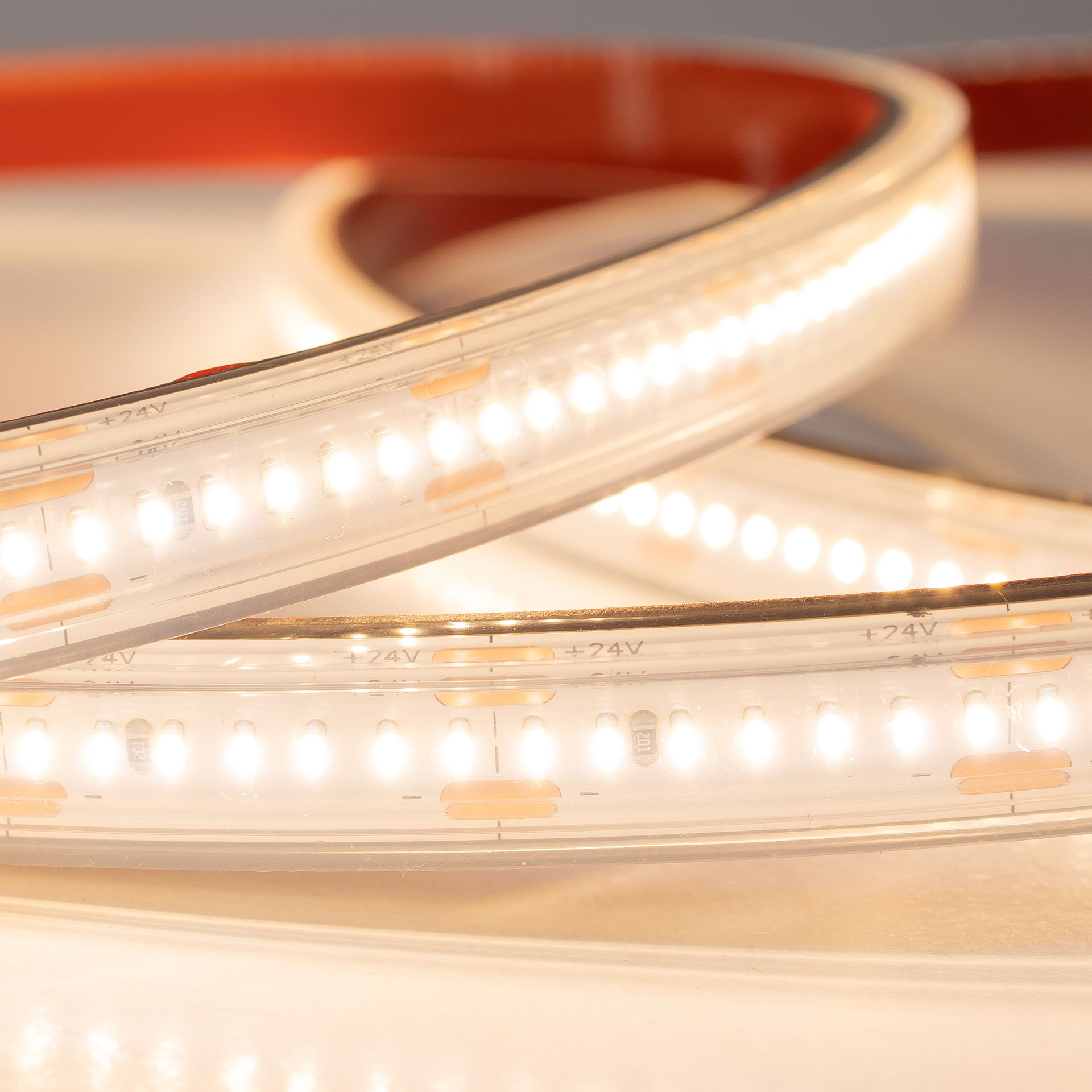 Tira flexible 280 LEDs, 2110 SMD exterior en color blanco cálido