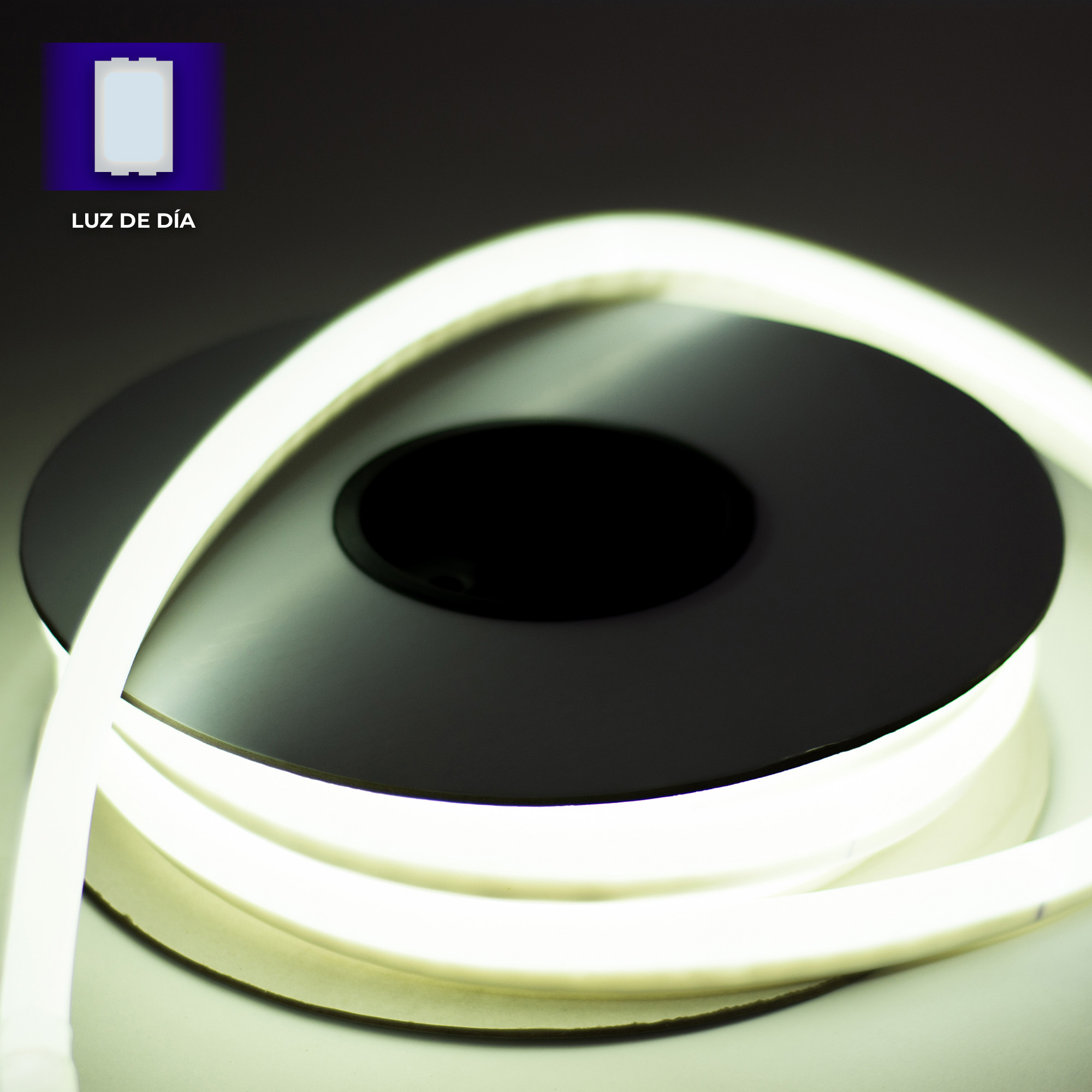 Manguera flexible 120 LEDs por metro,  2835 SMD NEÓN, exterior 10 m. Luz de Día