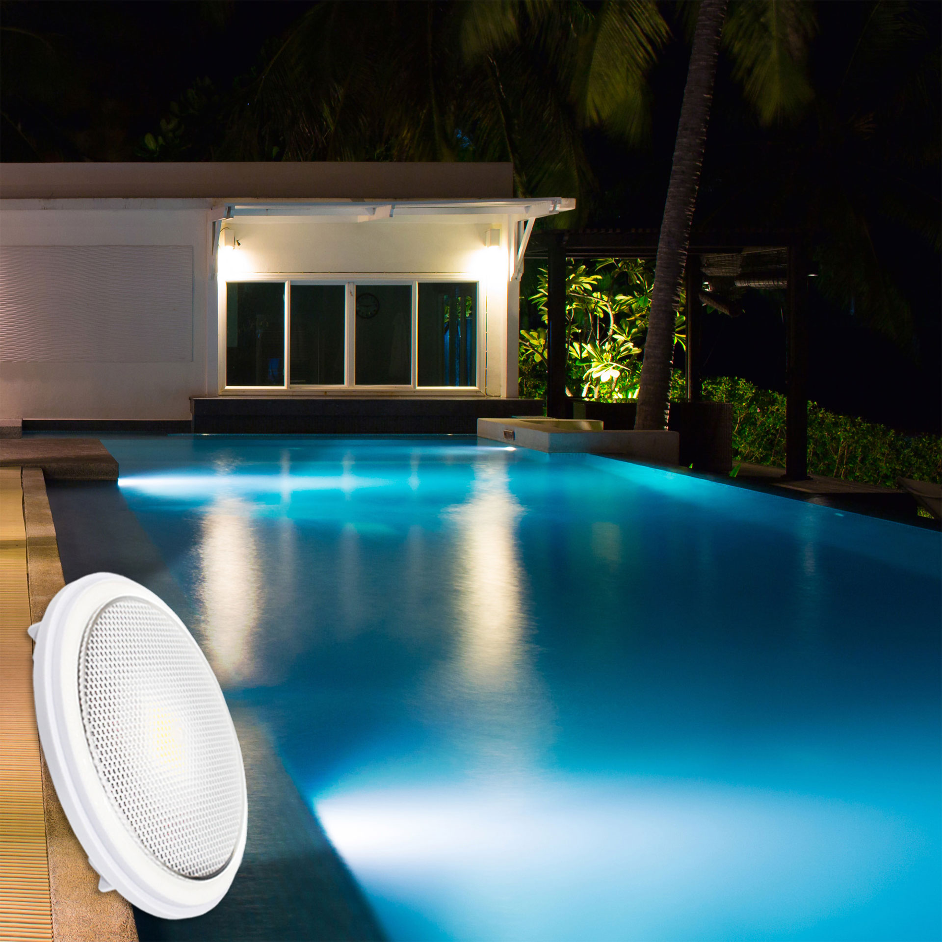 Luminario sumergible para piscinas PAR56 COB color luz de día