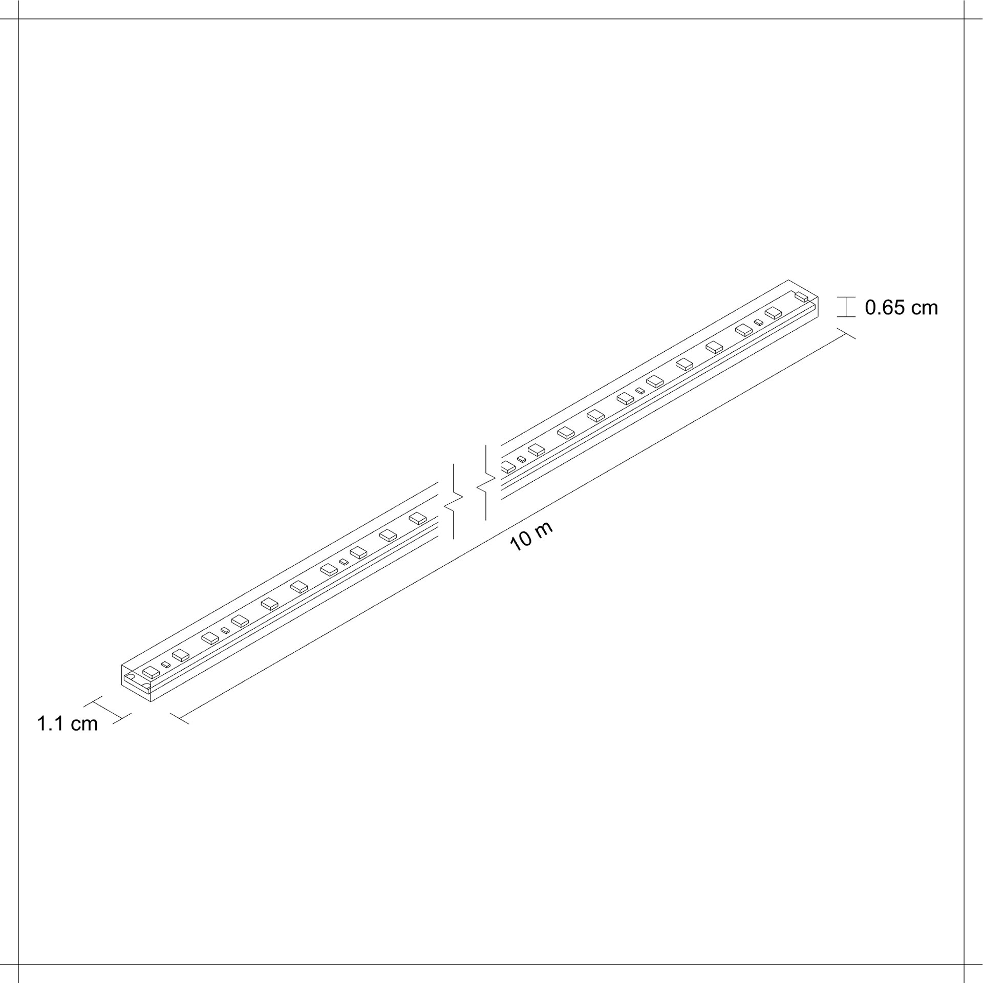 Manguera Flexible 60 Leds X Metro, 2835 SMD, Exterior 10 M luz de dia