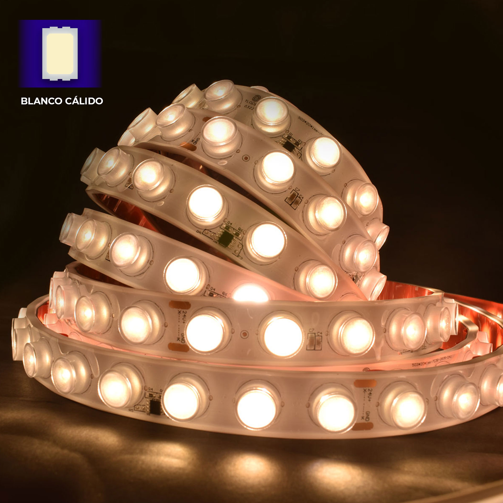 Regleta tipo tira LED de 3000k