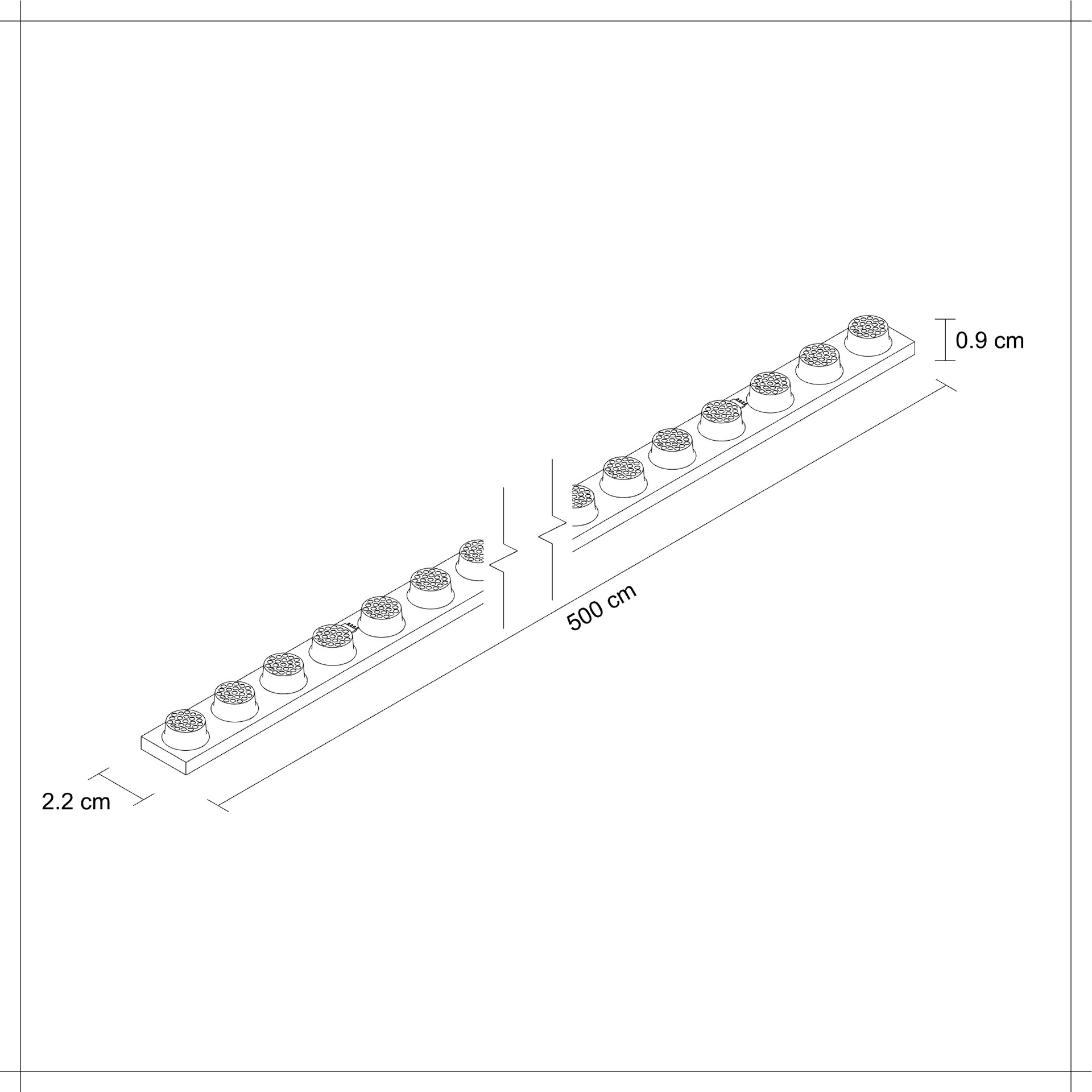 Regleta tipo tira LED de 3000k