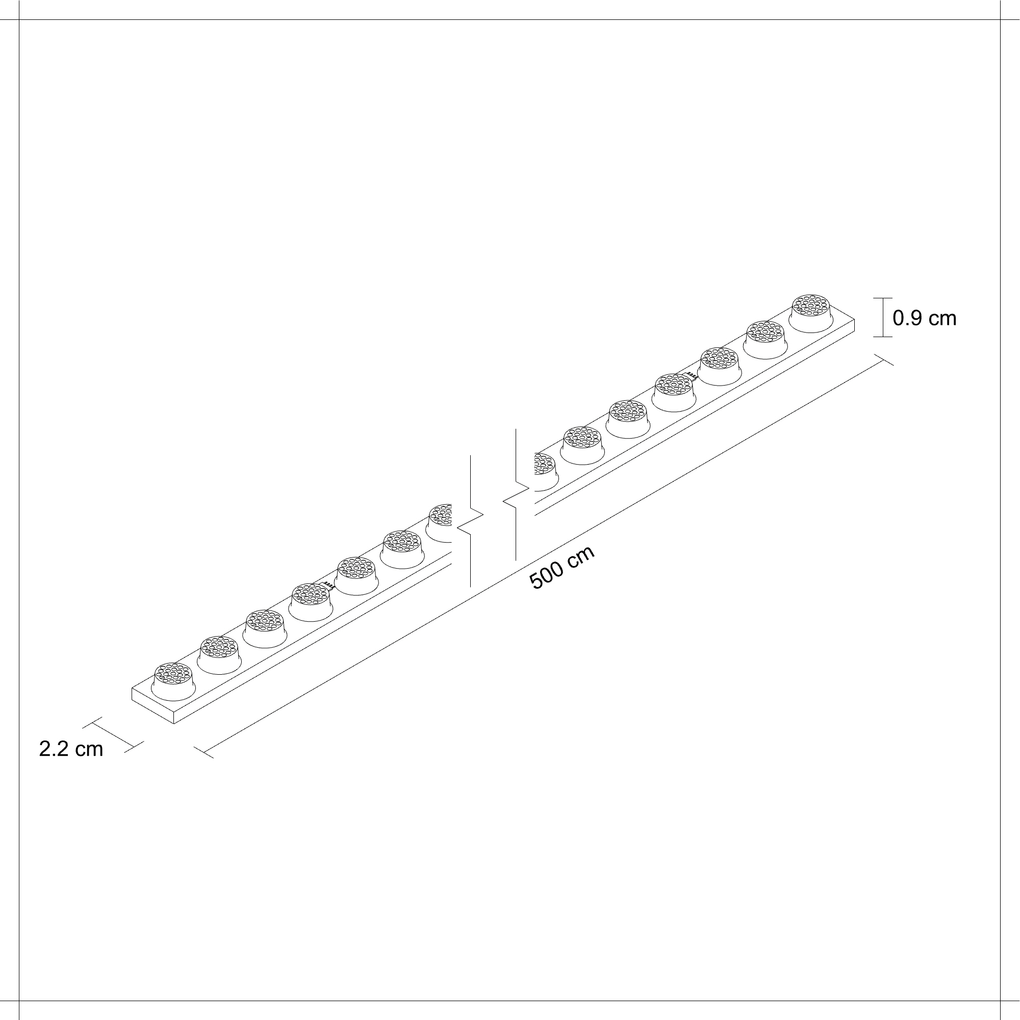 Regleta tipo tira LED de 6500k