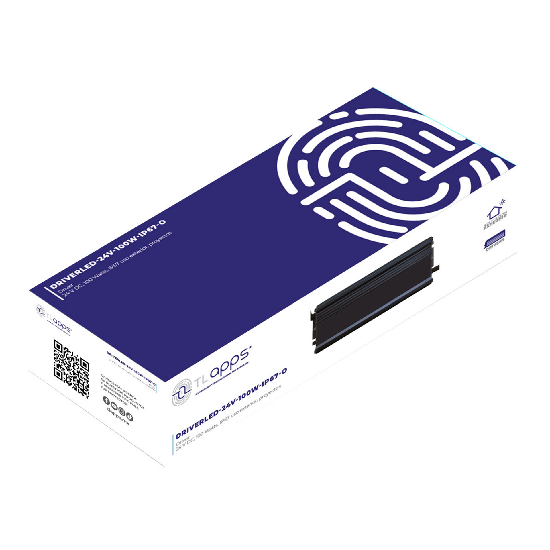 Driver 24 V DC, 100 Watts, IP67 uso exterior
