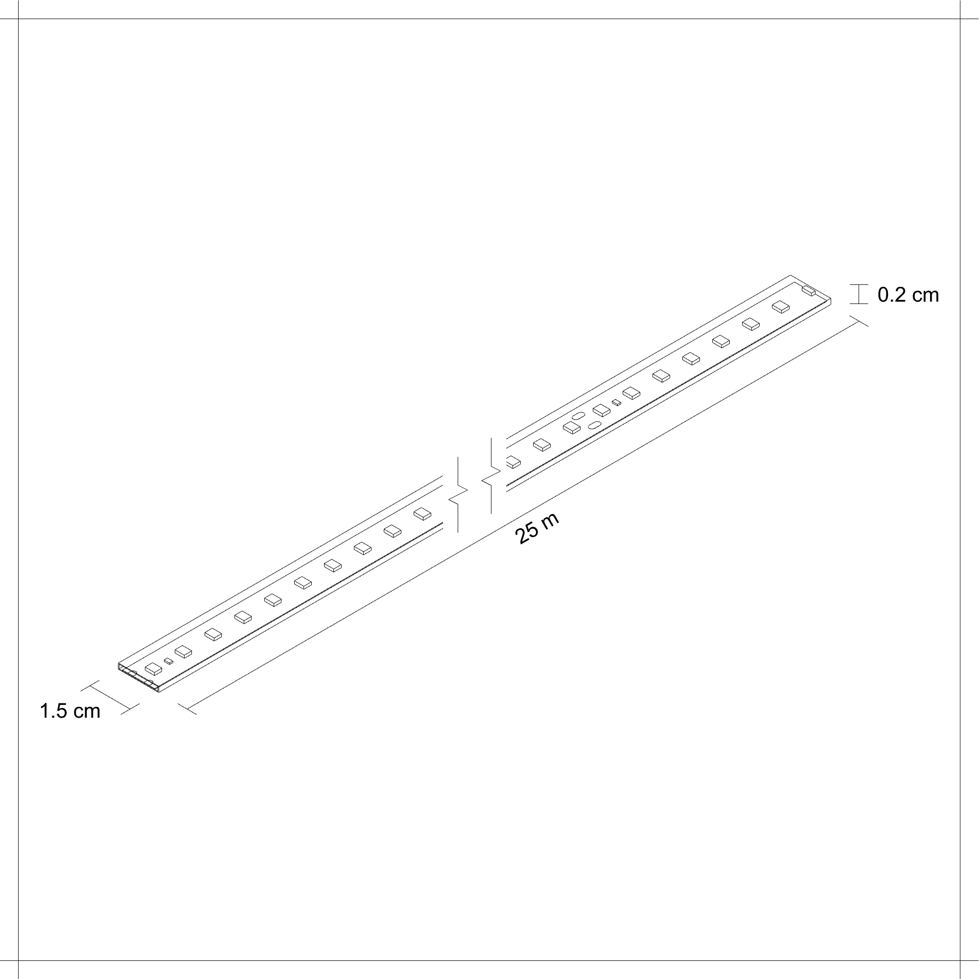 Tira flexible 90 LEDs, 2835 SMD 48 V exterior color luz de día