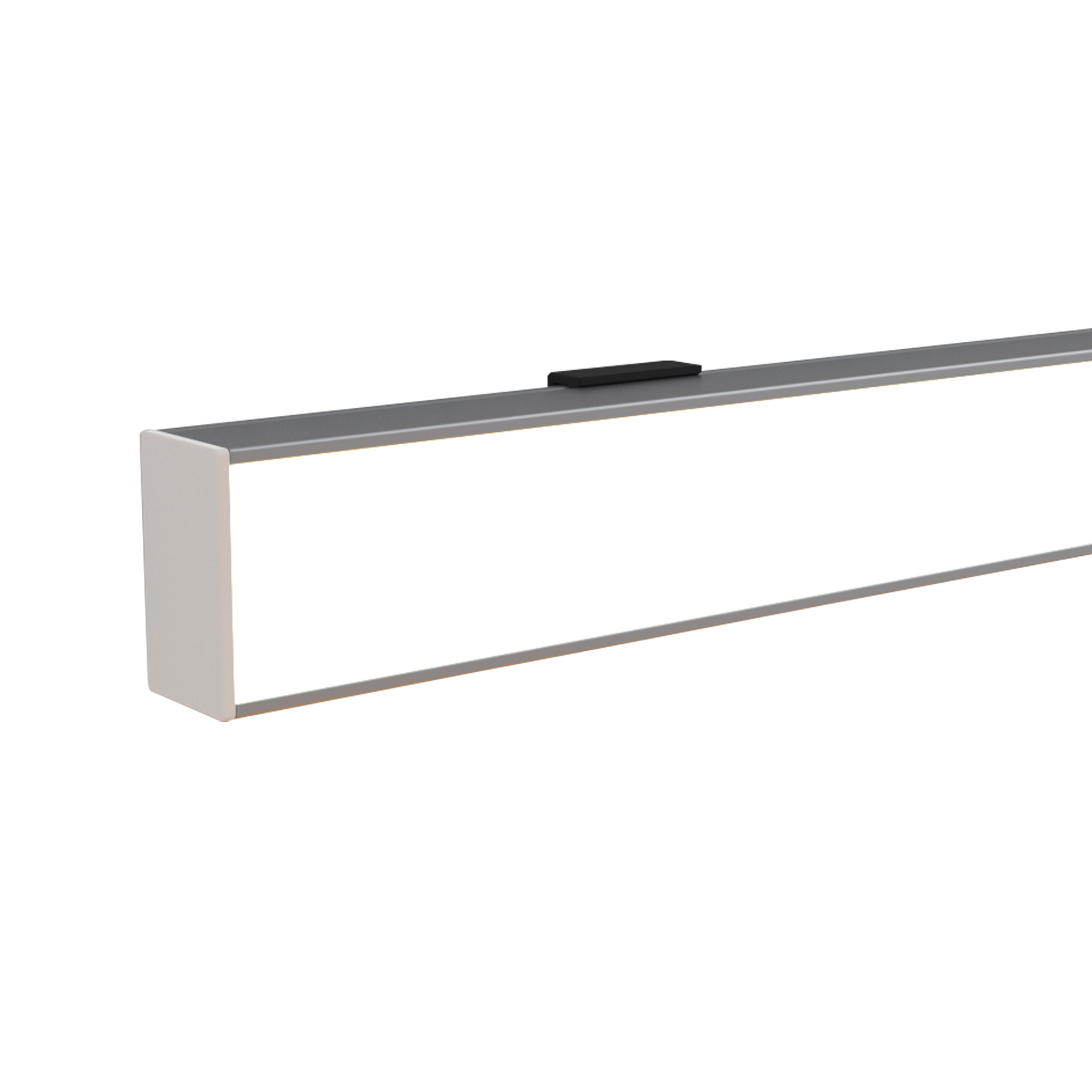 Perfil lineal de aluminio para empotrar en color madera obscura
