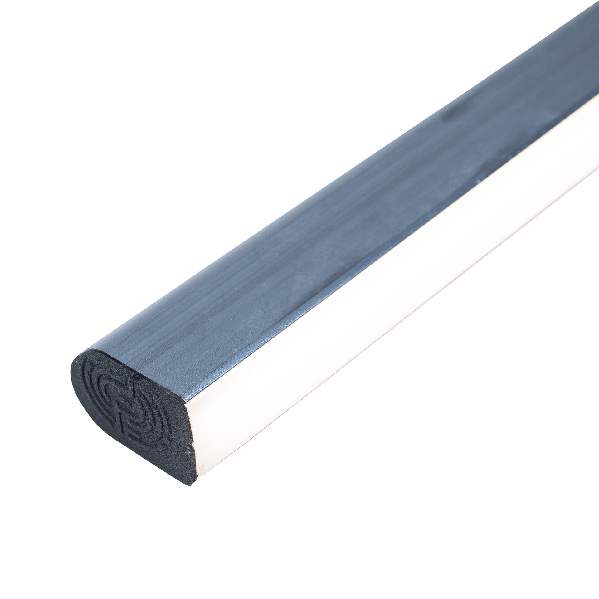 Perfil lineal de aluminio para closet en color madera obscura