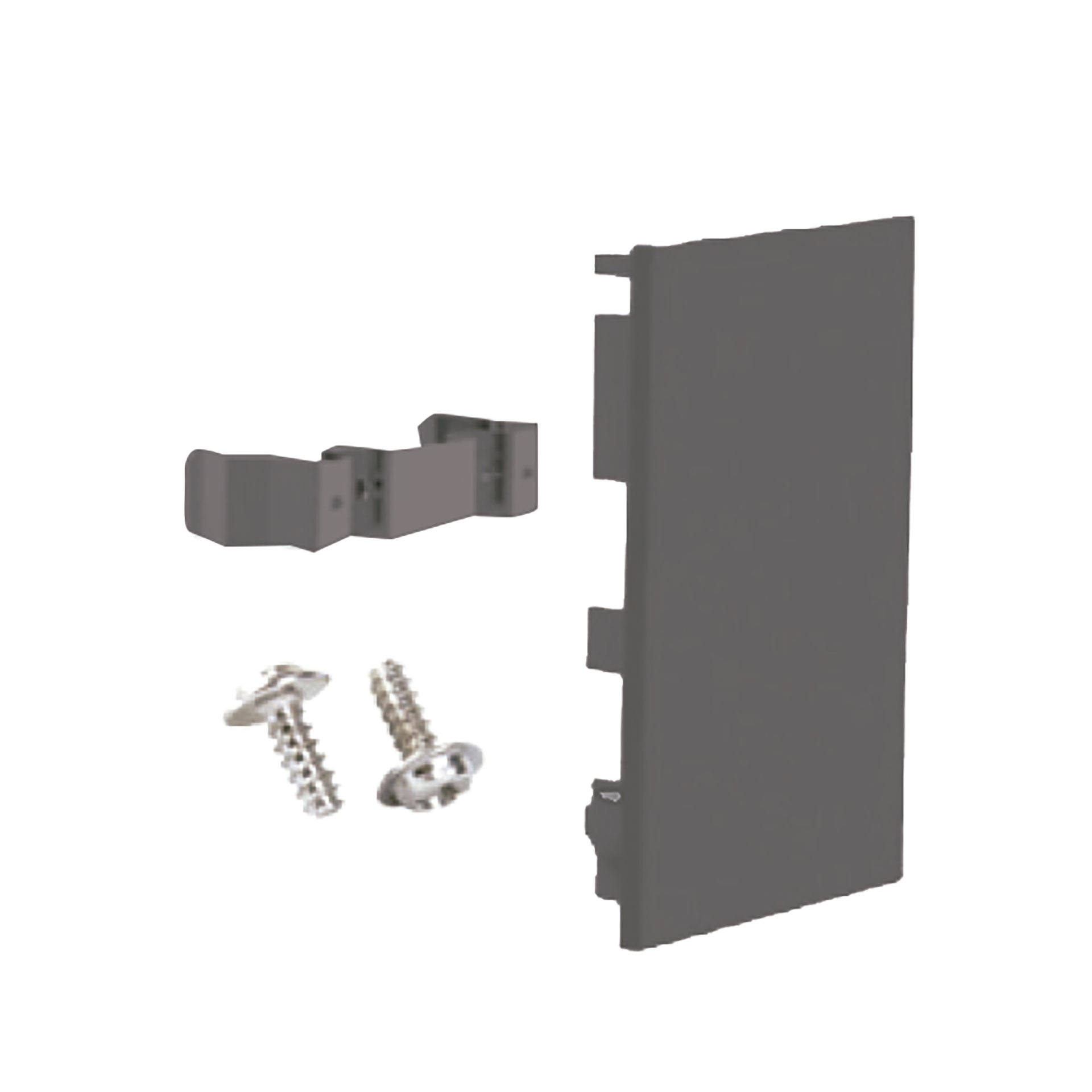 Juego de tapas para perfil multiusos en color gris