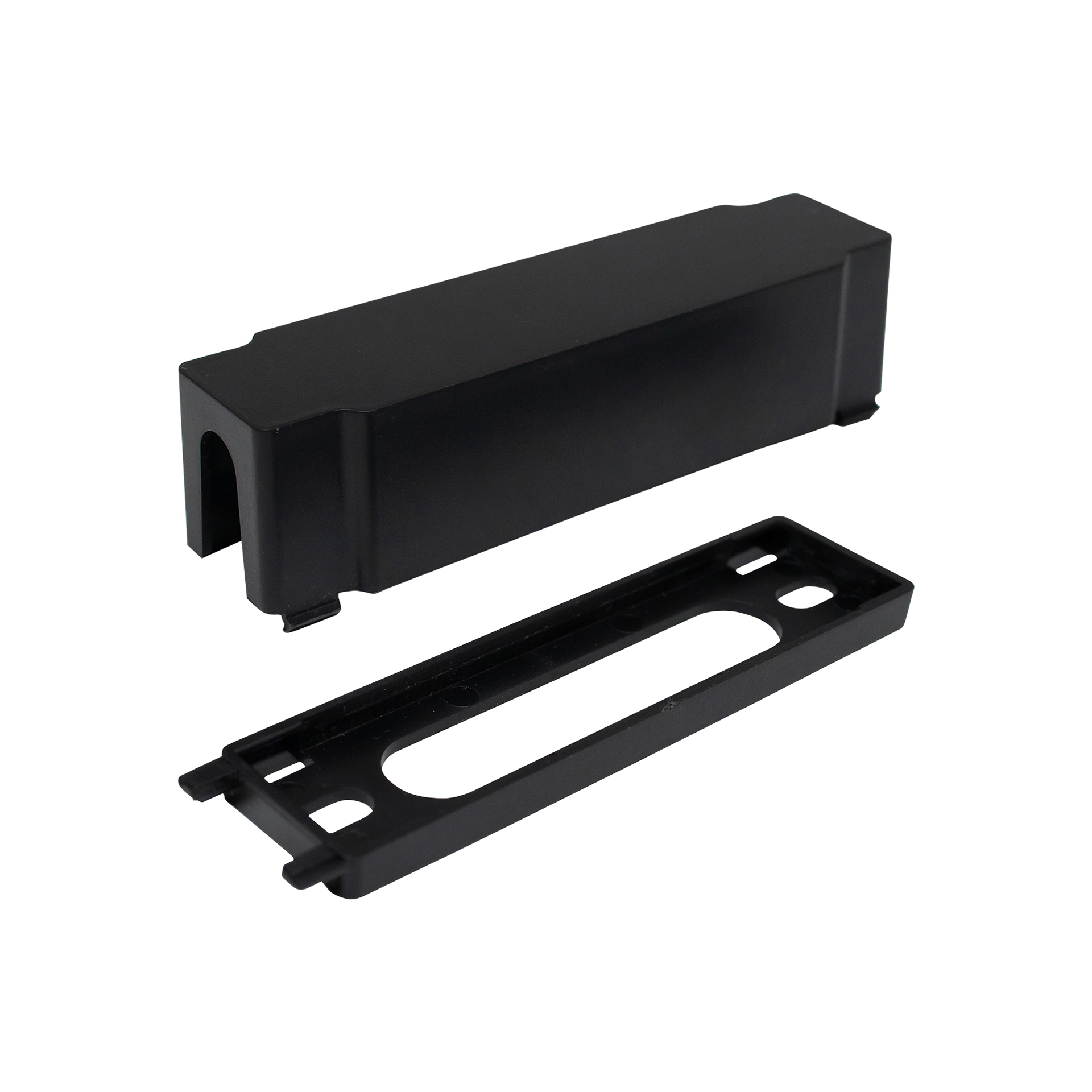 Tapa cubre salida de cable para base de tracklight slim en color negro.