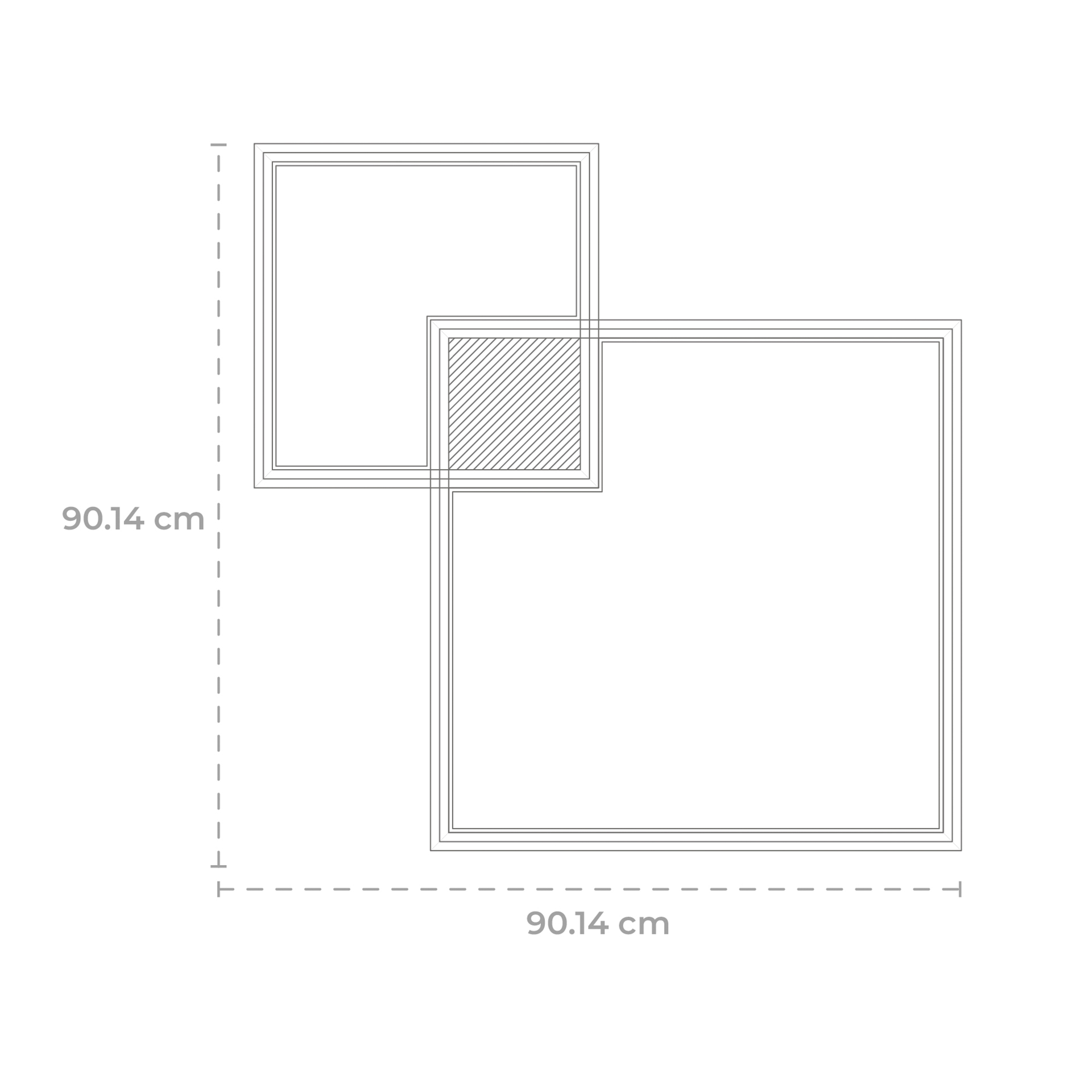Luminarios de figuras geométricas para muro o techo en color blanco con iluminación blanco calido