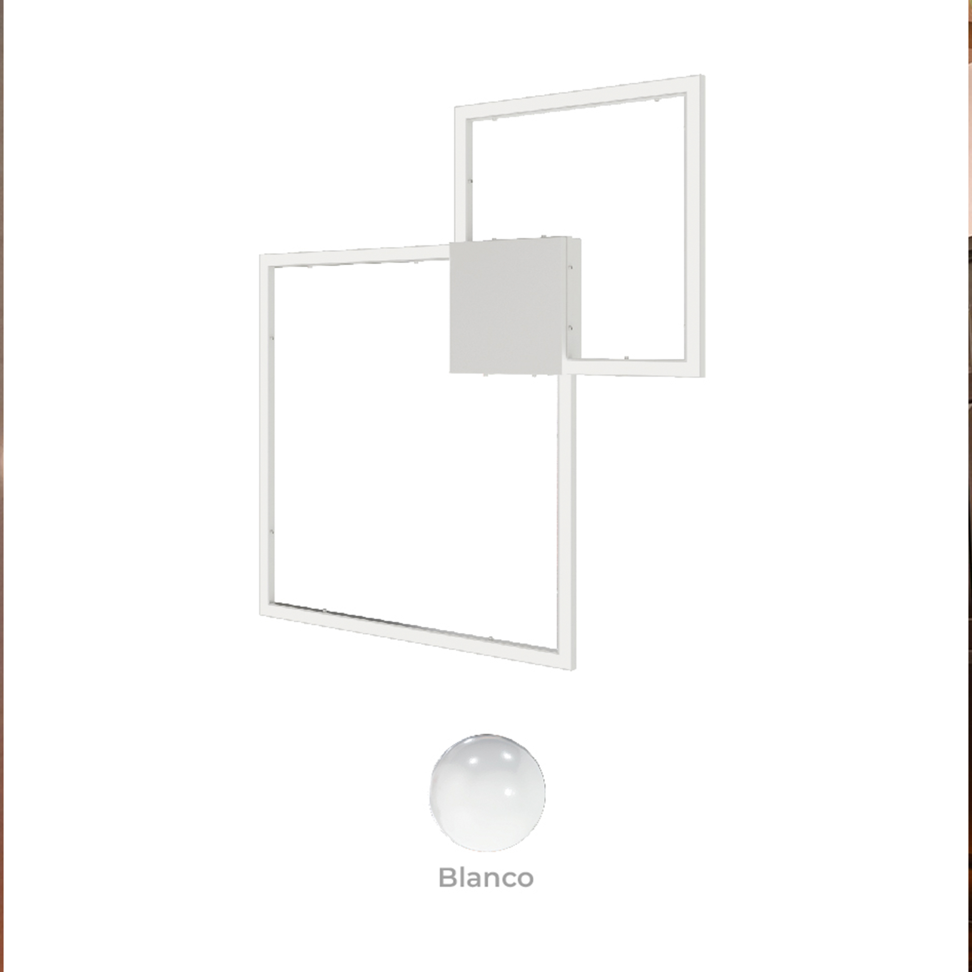 Luminarios de figuras geométricas para muro o techo en color blanco con iluminación blanco calido