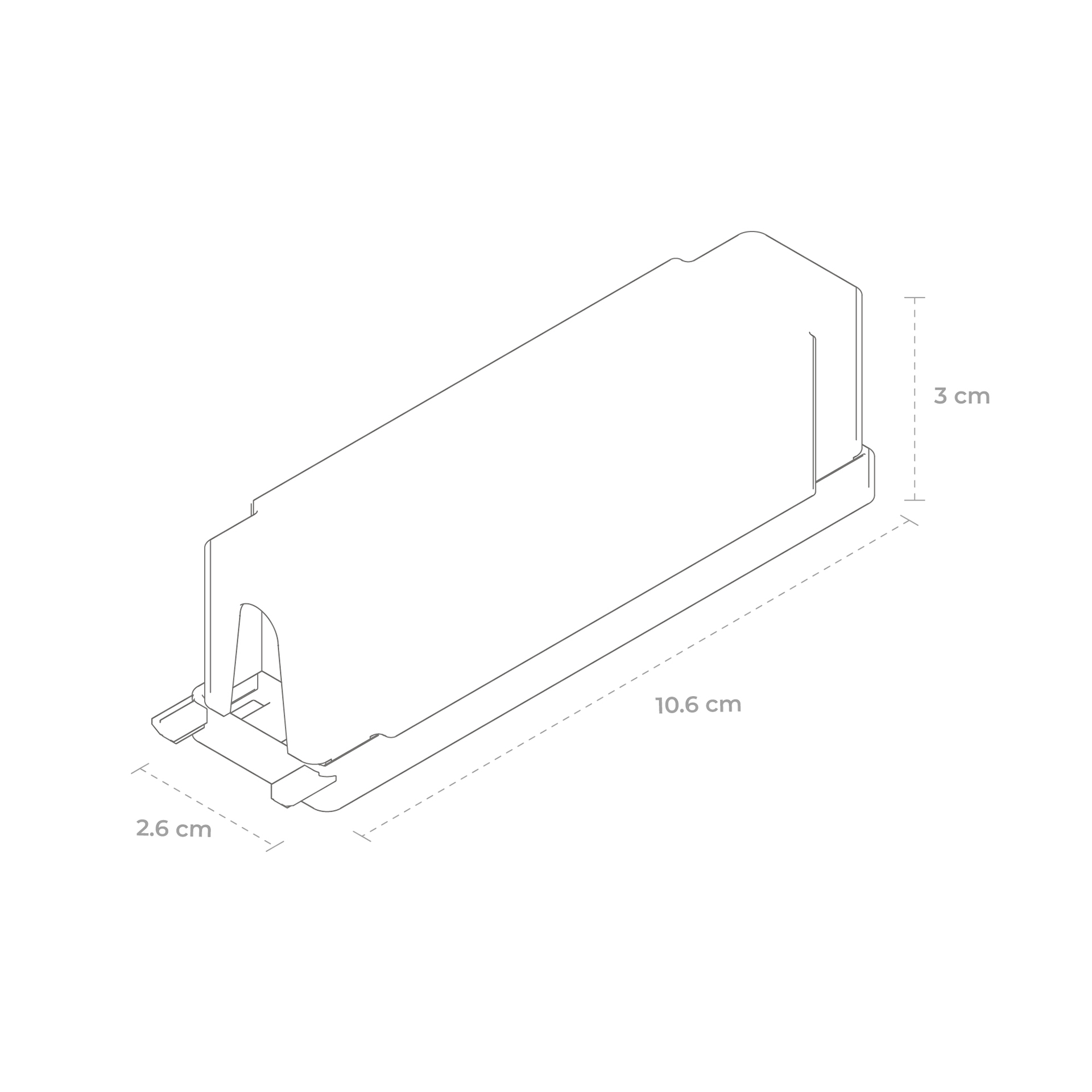 Tapa cubre salida de cable para base de tracklight slim en color blanco.