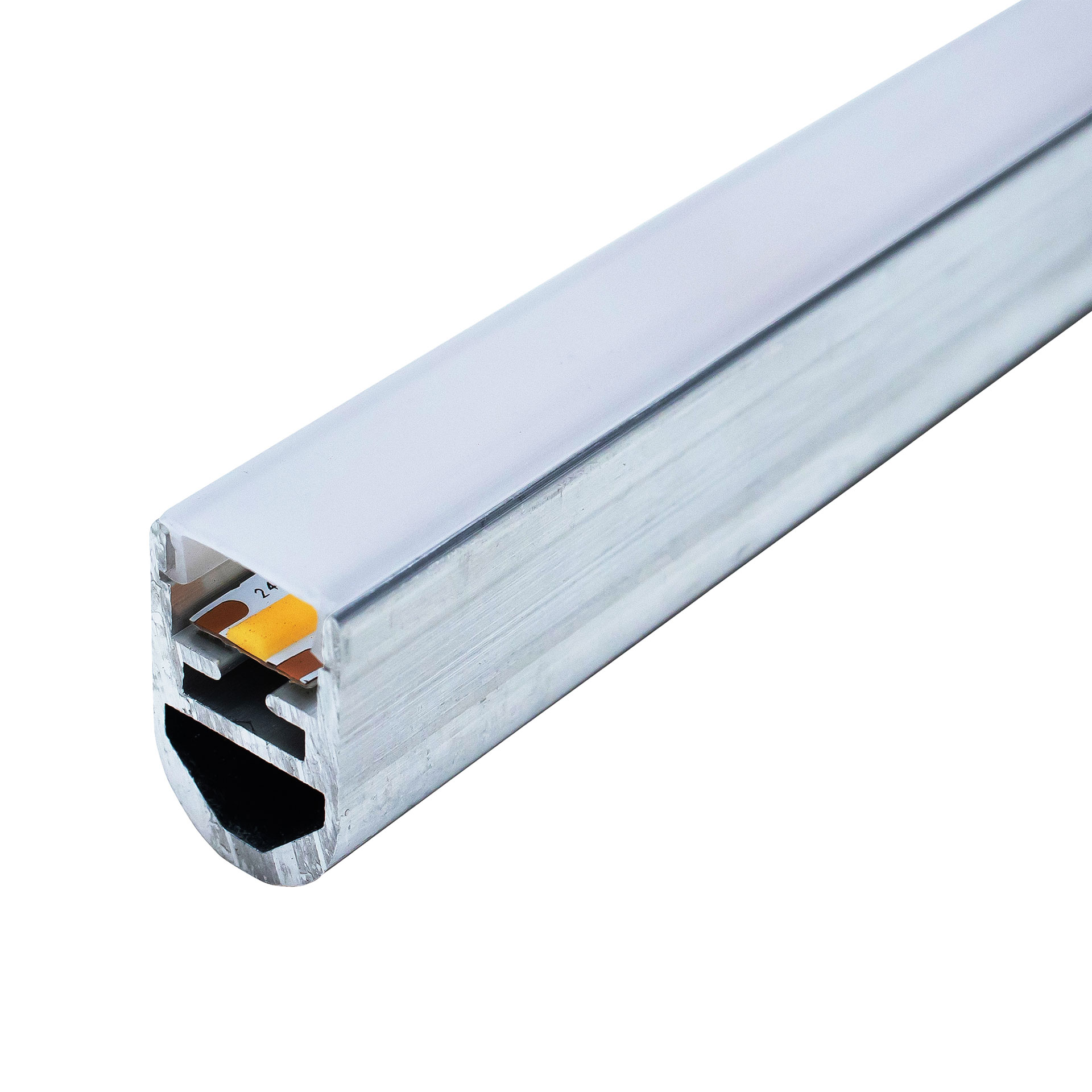 Perfil lineal de aluminio para closet en color champagne