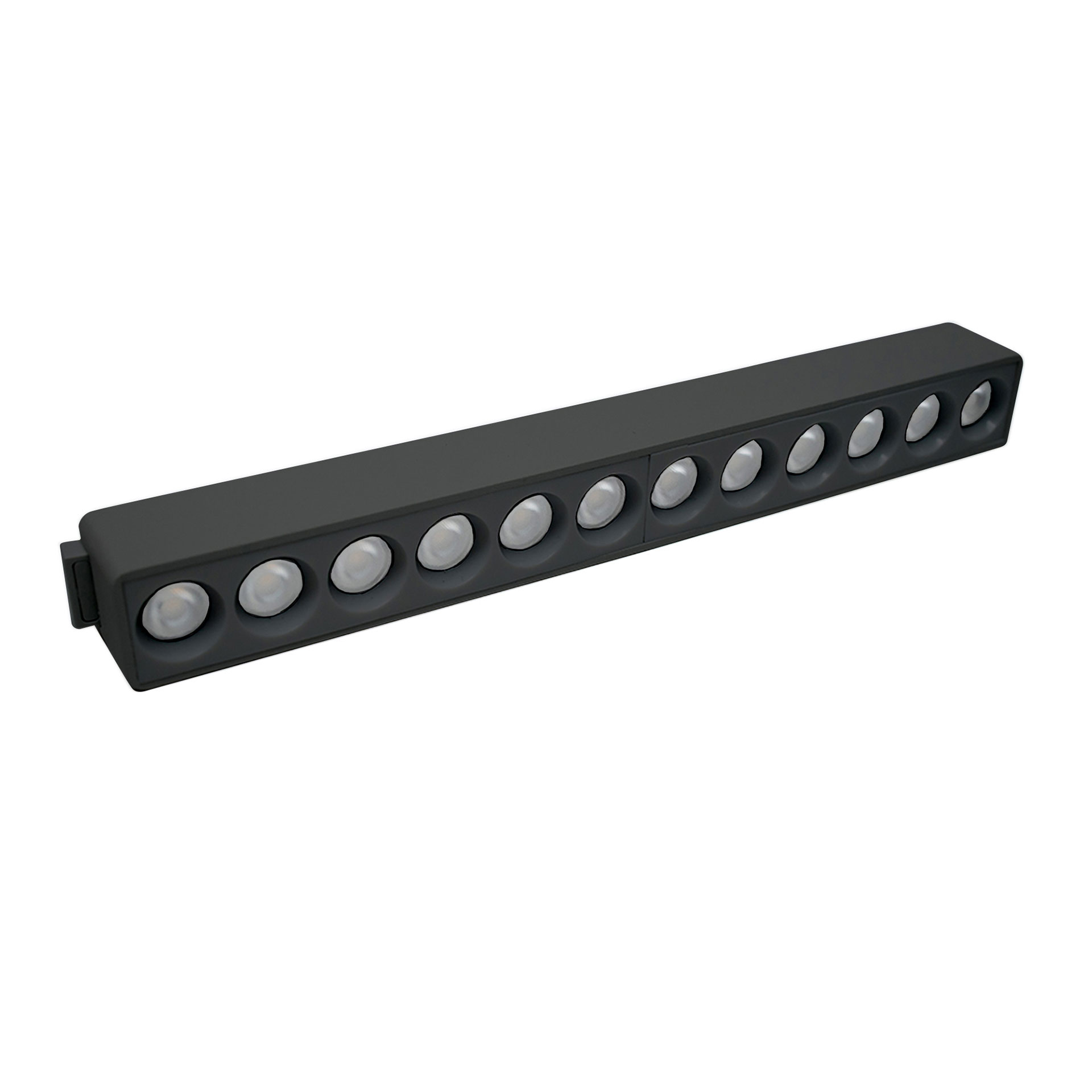 Regleta Fija con cubierta antideslumbrante para Tracklight magnético en color negro