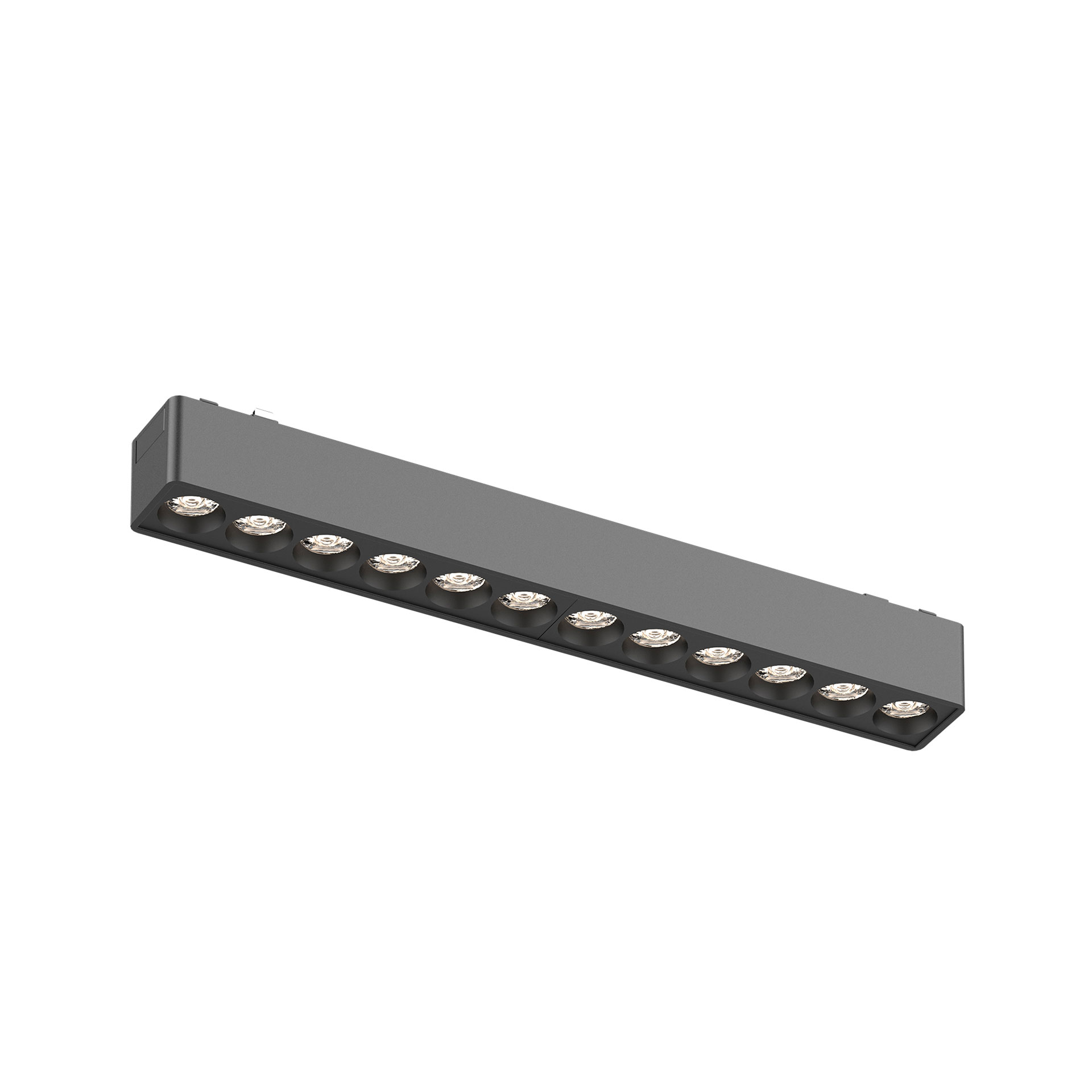 Regleta Fija con cubierta antideslumbrante para Tracklight magnético en color negro