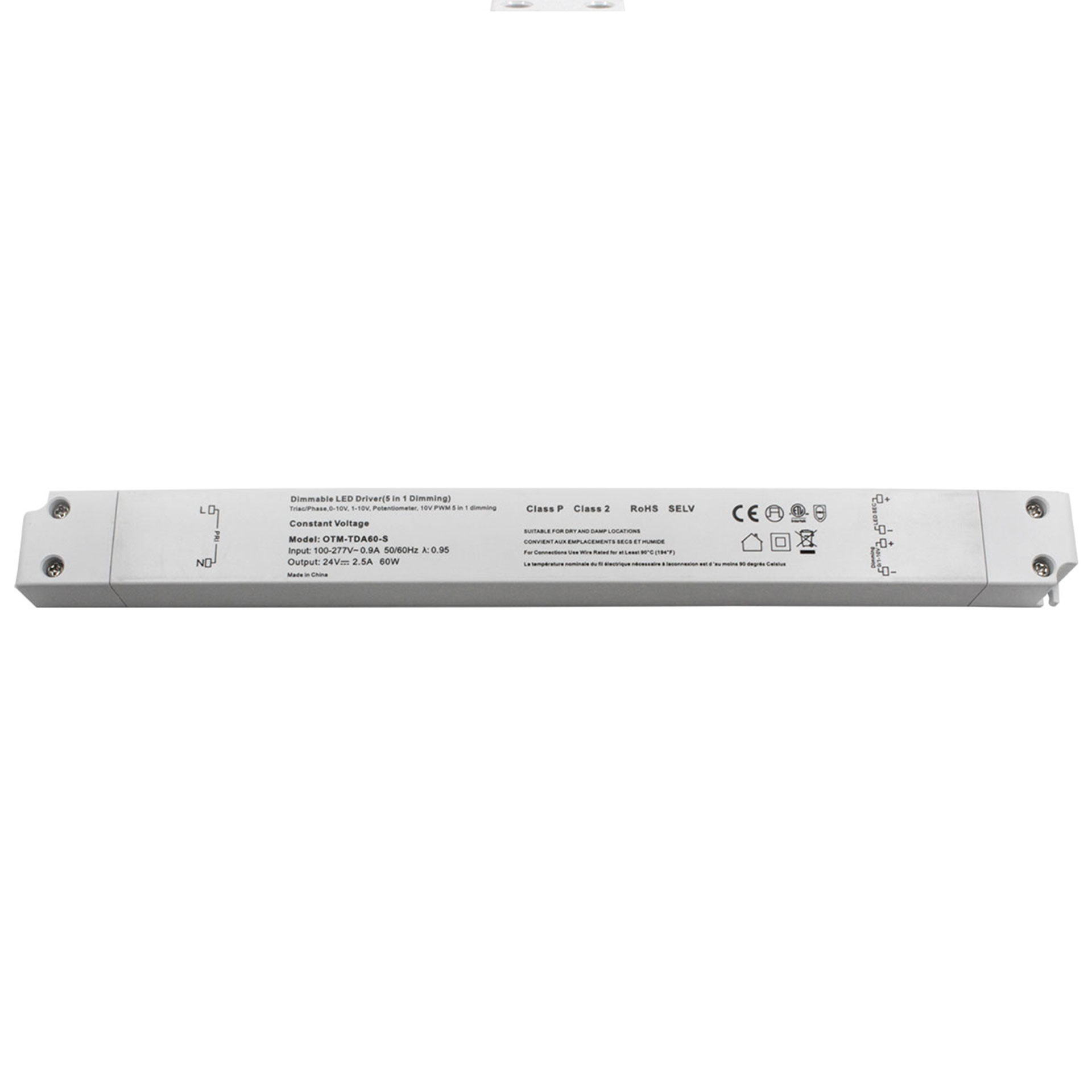 Driver 24 V DC, 60 Watts, IP20 uso interior, atenuable