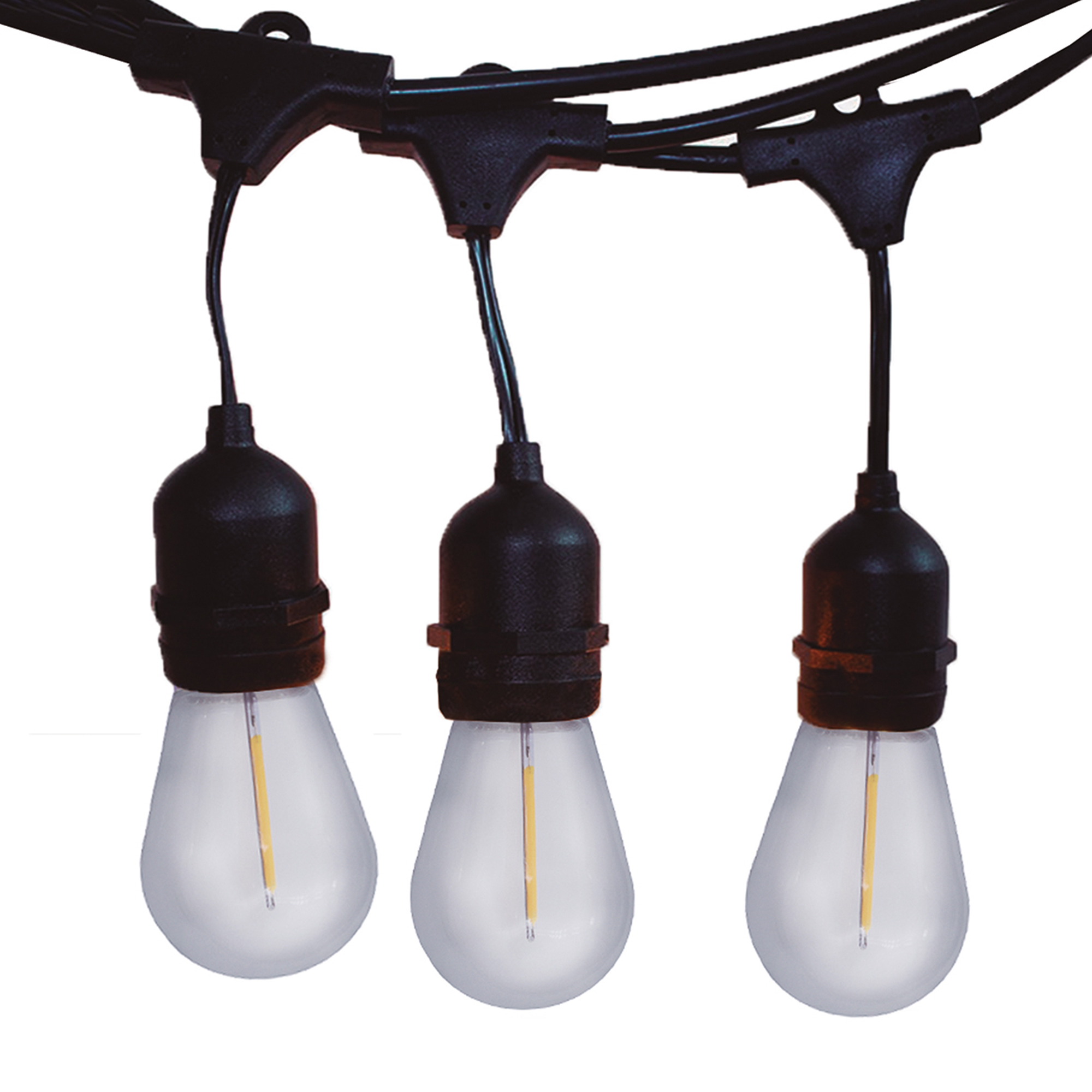 SERIE LED DECORATIVA USO EXTERIOR, 12 BOMBILLAS BASE E27