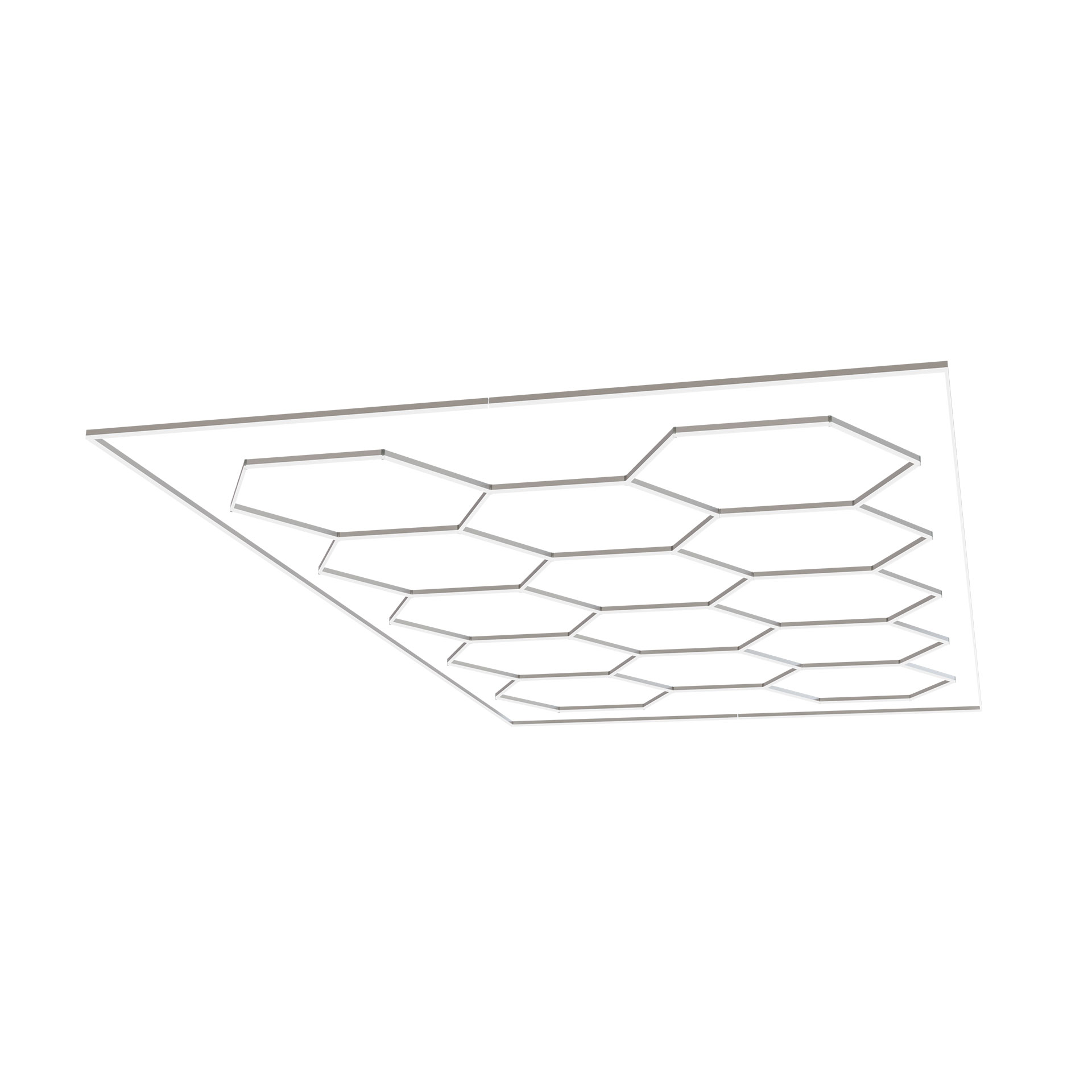 Luminario Kit de iluminación LED para formar panel hexagonal y marco