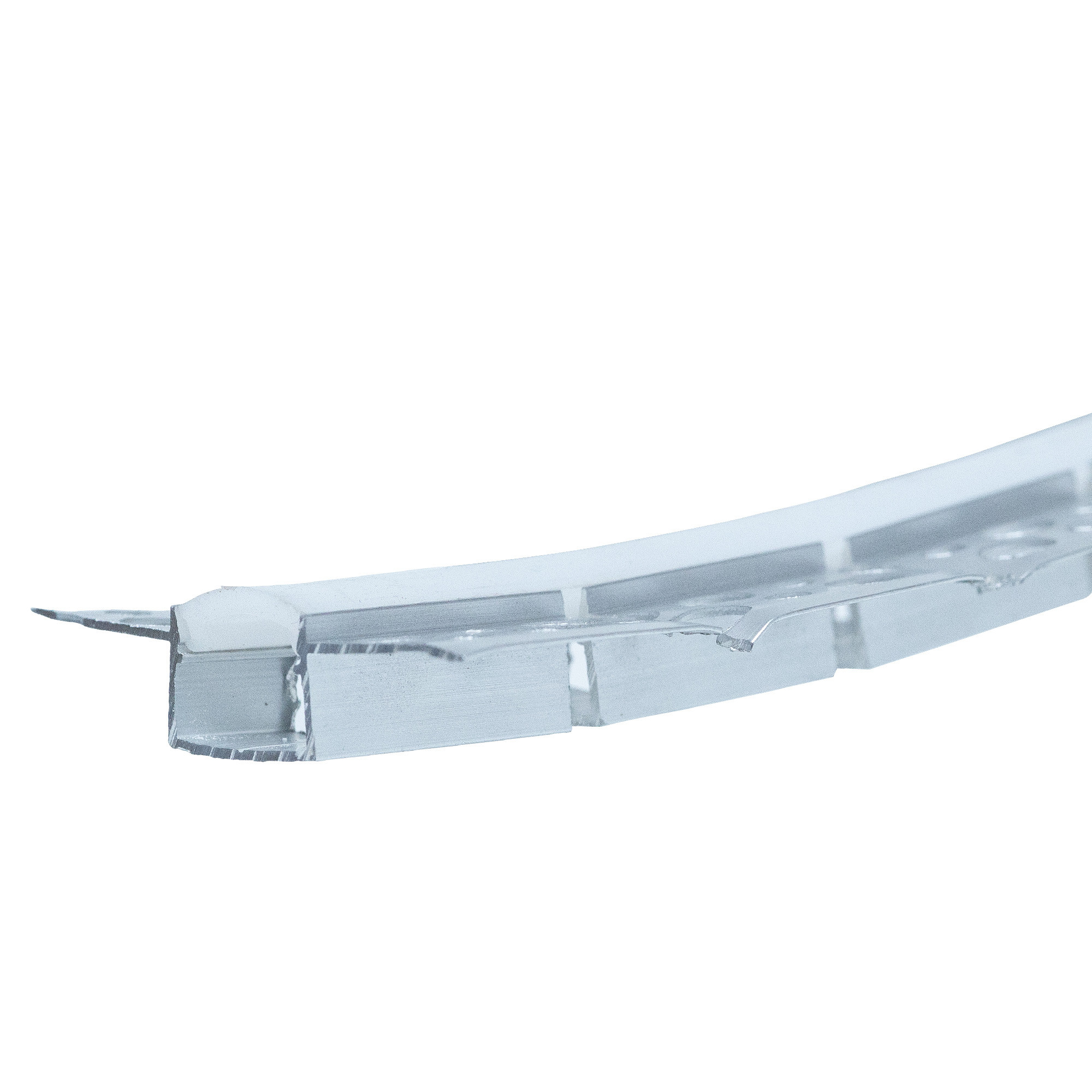 PERFIL LINEAL DE ALUMINIO FLEXIBLE PARA EMPOTRAR EN TABLAROCA EN COLOR ALUMINIO