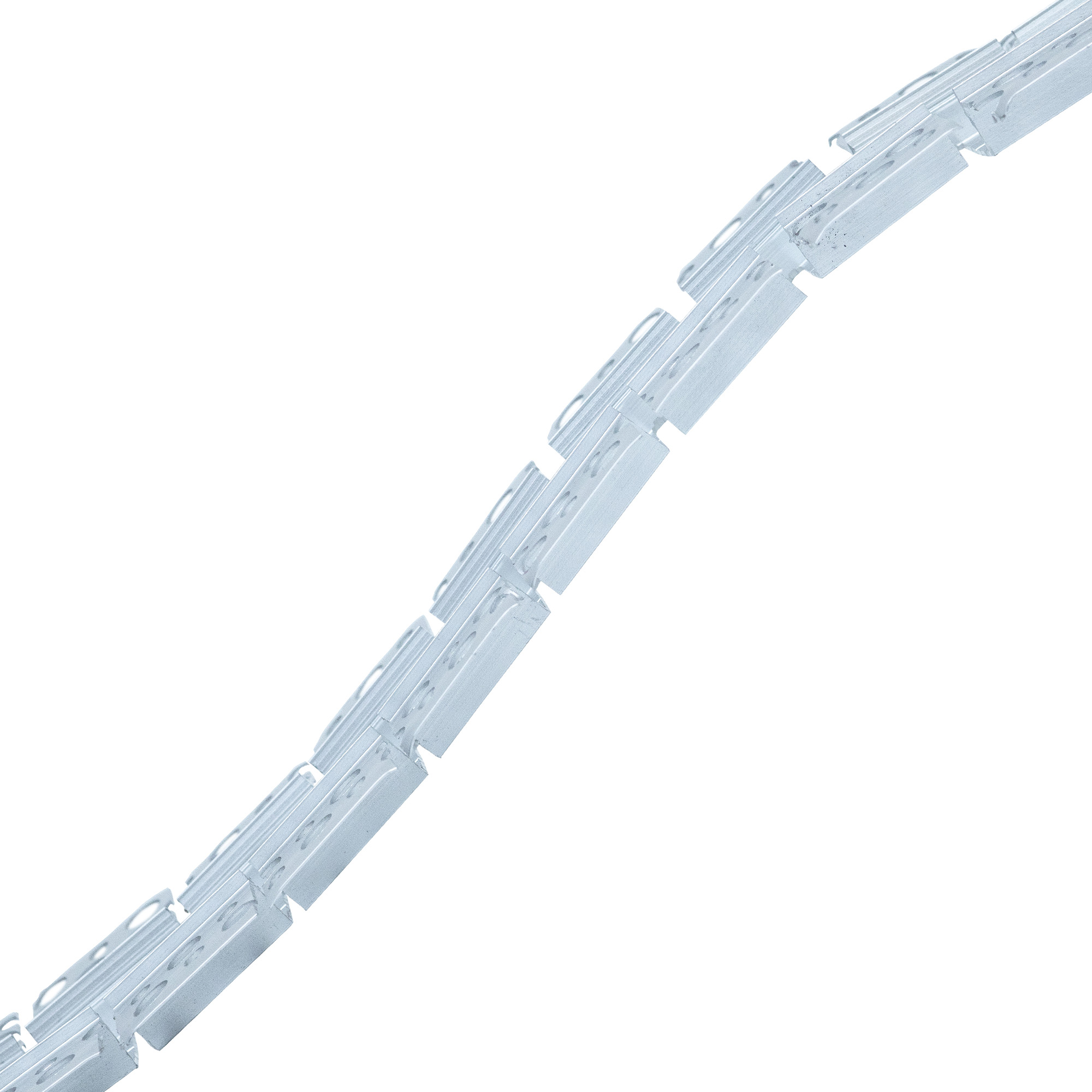 PERFIL LINEAL DE ALUMINIO FLEXIBLE PARA EMPOTRAR EN TABLAROCA EN COLOR ALUMINIO