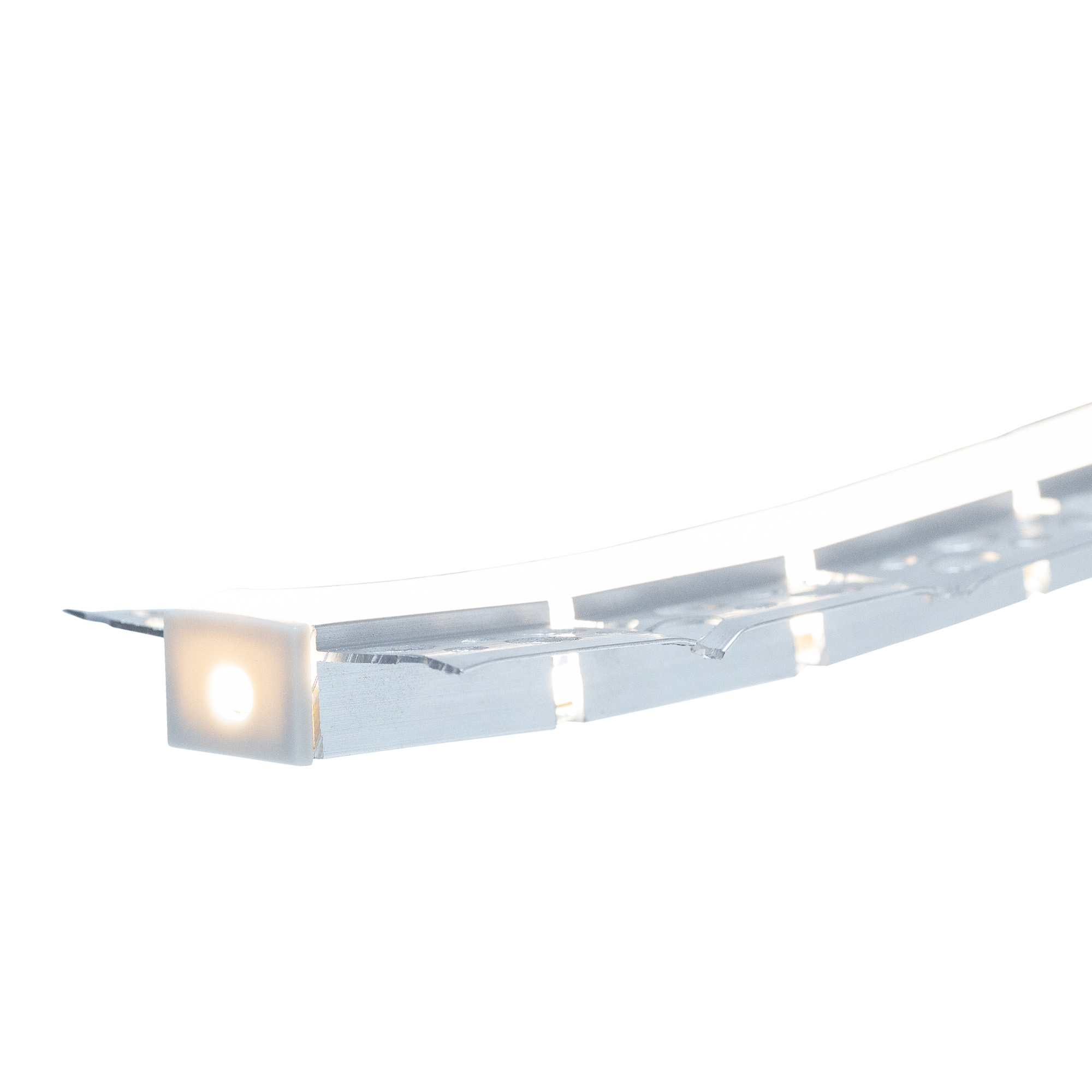 PERFIL LINEAL DE ALUMINIO FLEXIBLE PARA EMPOTRAR EN TABLAROCA EN COLOR ALUMINIO