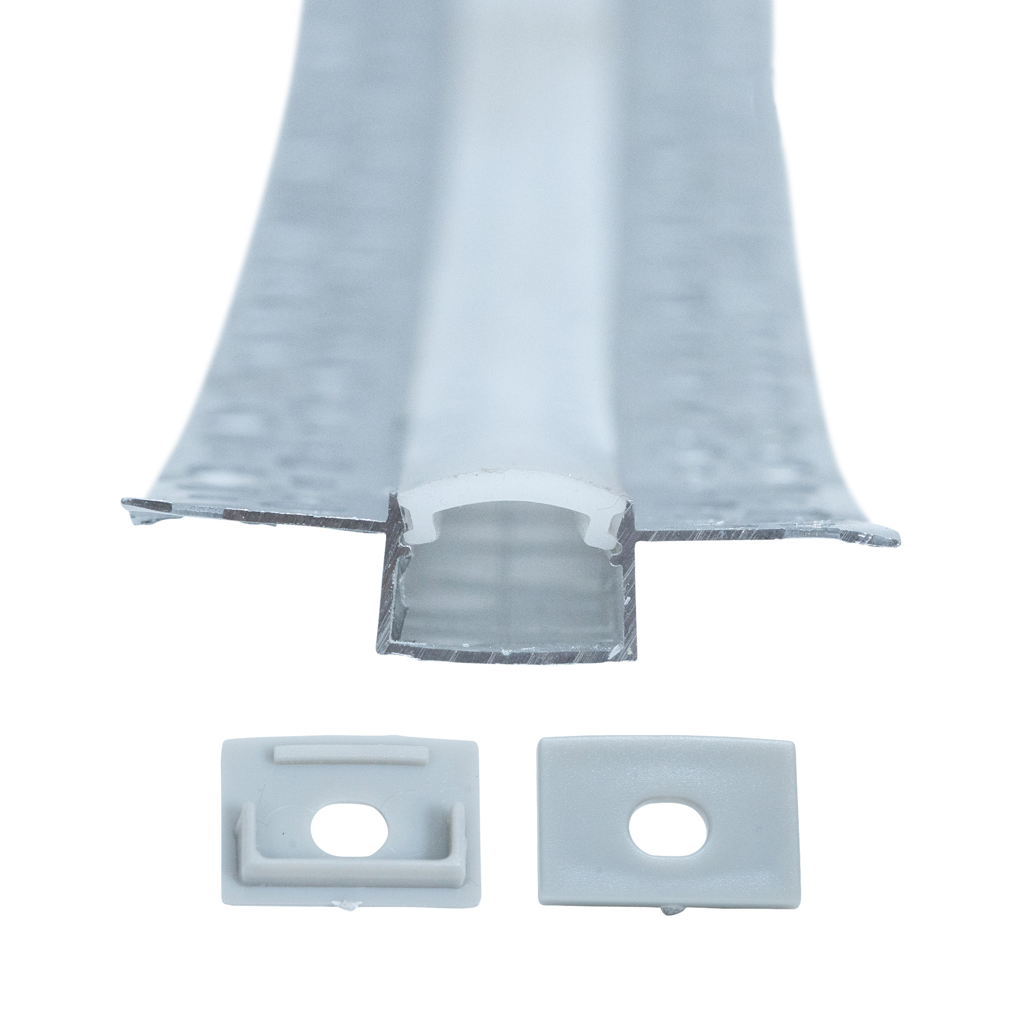 PERFIL LINEAL DE ALUMINIO FLEXIBLE PARA EMPOTRAR EN TABLAROCA EN COLOR ALUMINIO