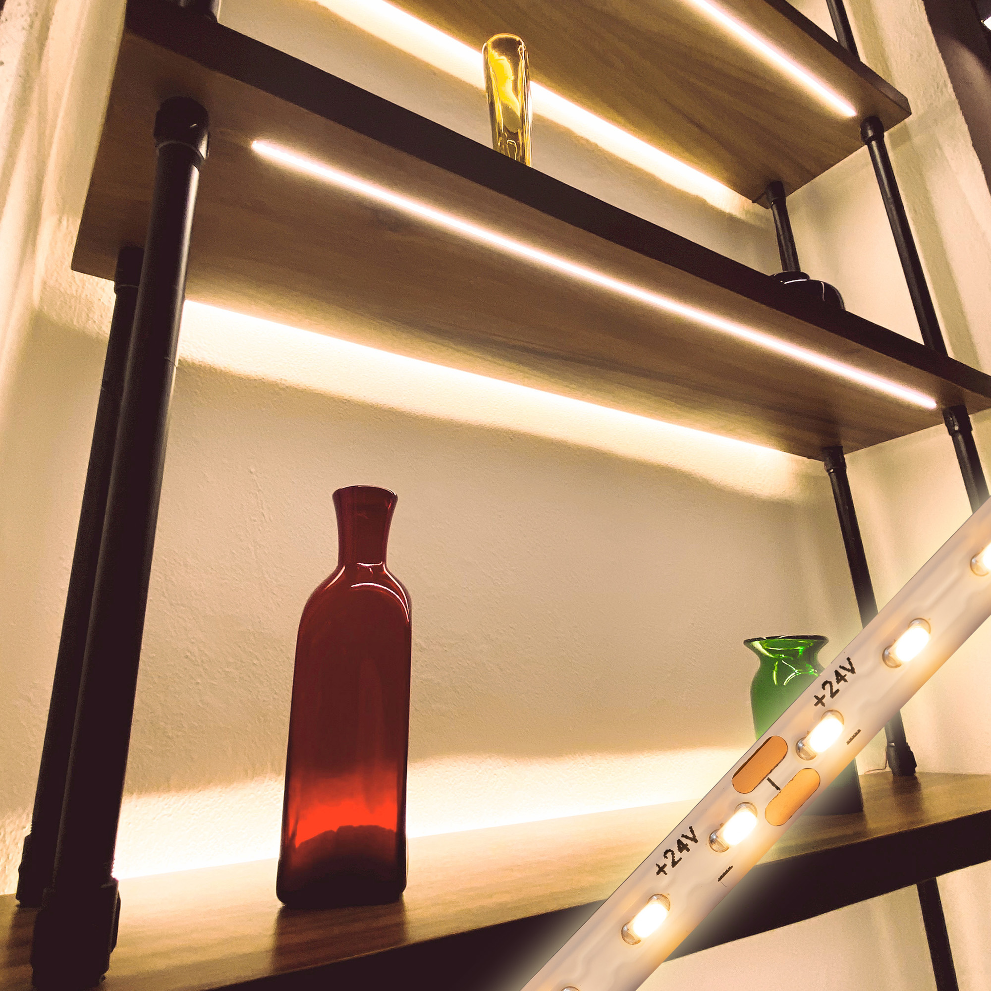 TIRA FLEXIBLE 168 LEDS POR METRO, 2110 SMD, INTERIOR / BLANCO CALIDO