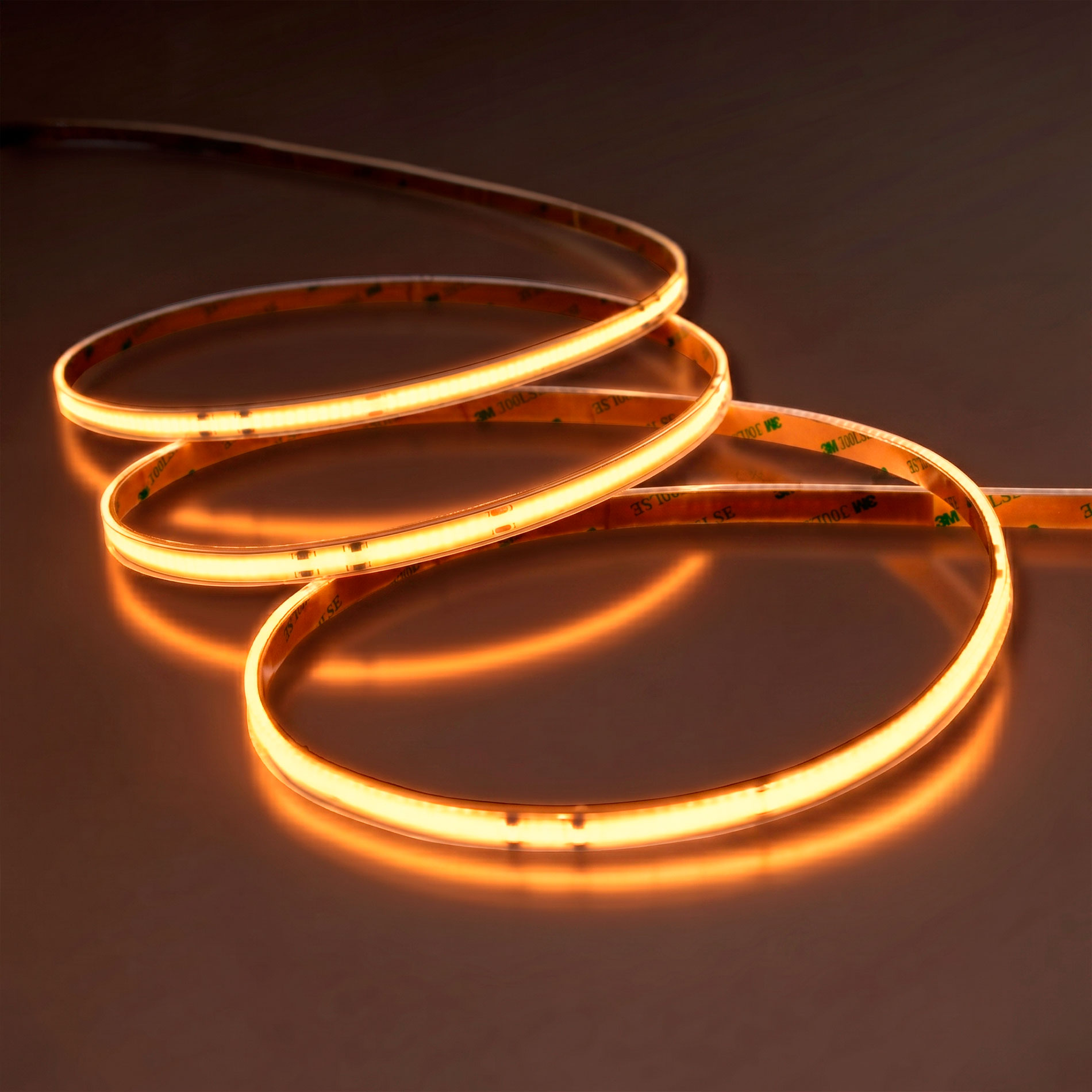TIRA FLEXIBLE 288 LEDS POR METRO, COB 127 V, EXTERIOR / 1800K