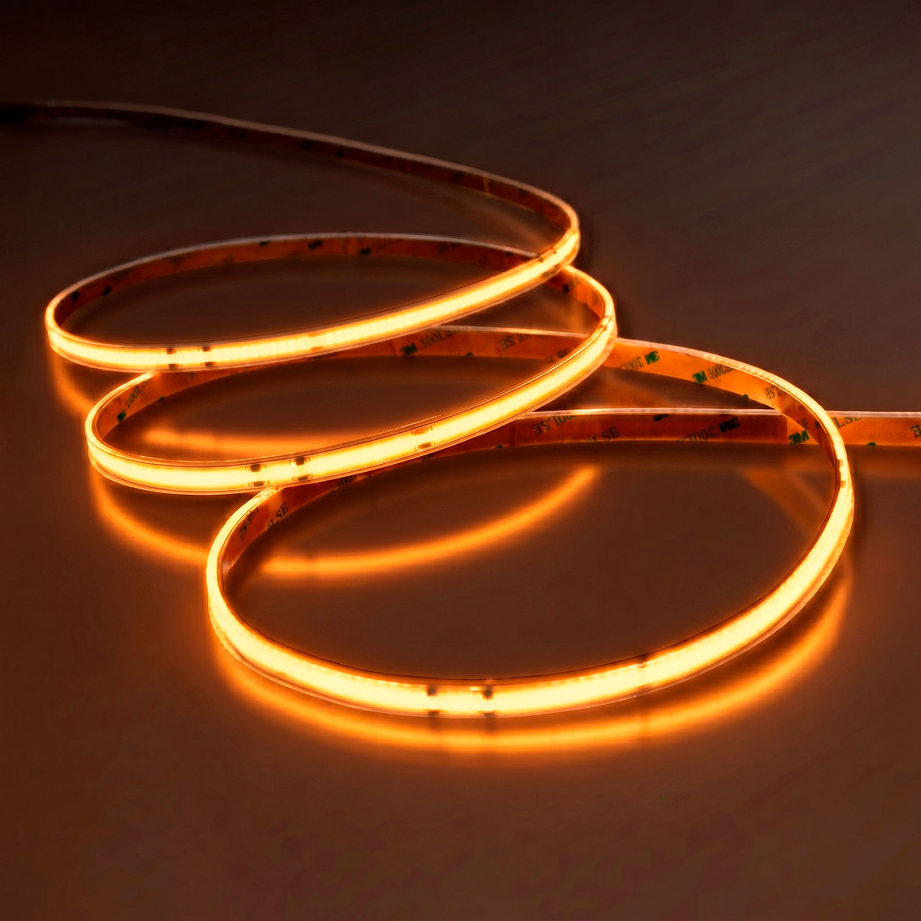 TIRA FLEXIBLE 288 LEDS POR METRO, COB 127 V, EXTERIOR / 2500K