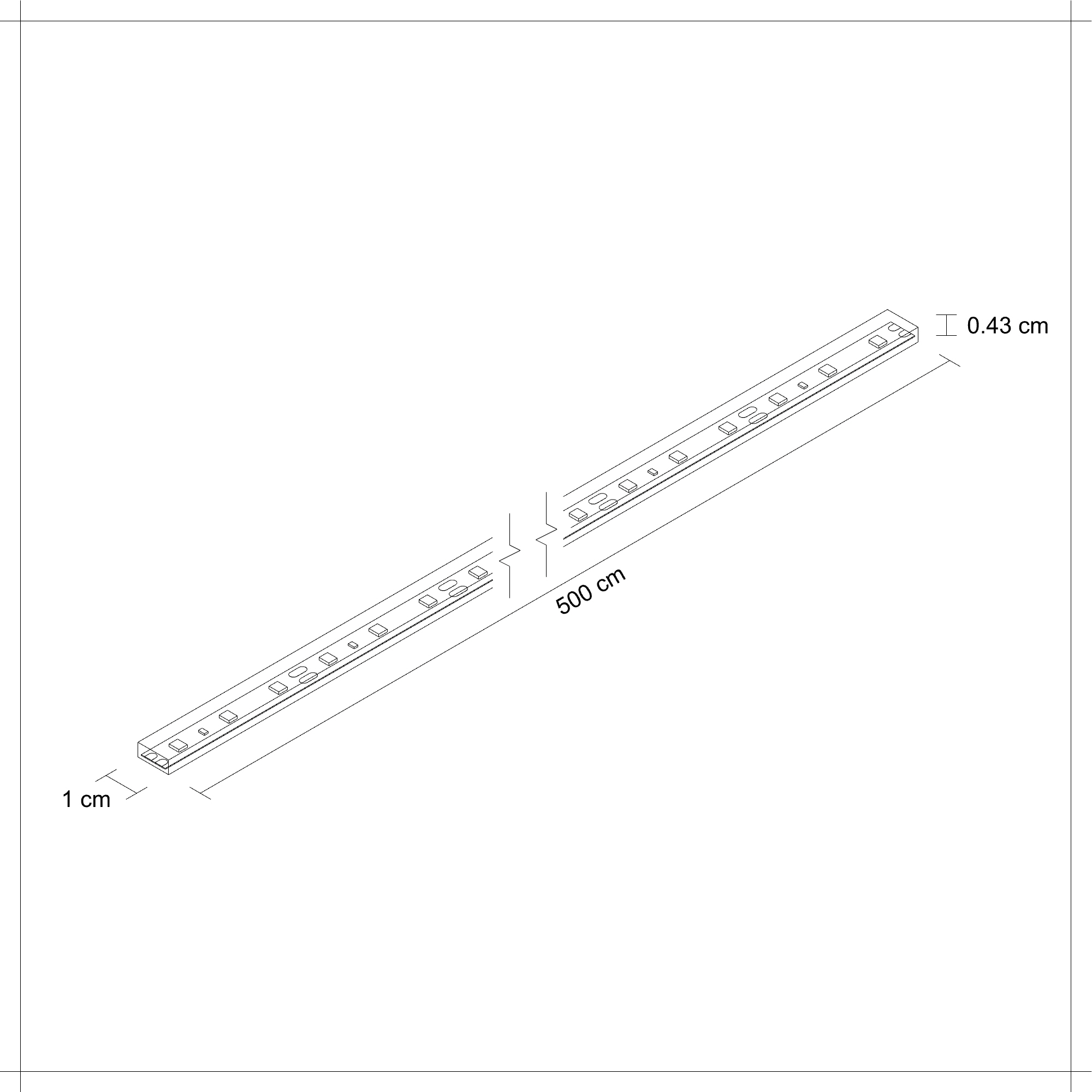 Tira Flexible 60 Leds por Metro, 2835 SMD, Sumergible