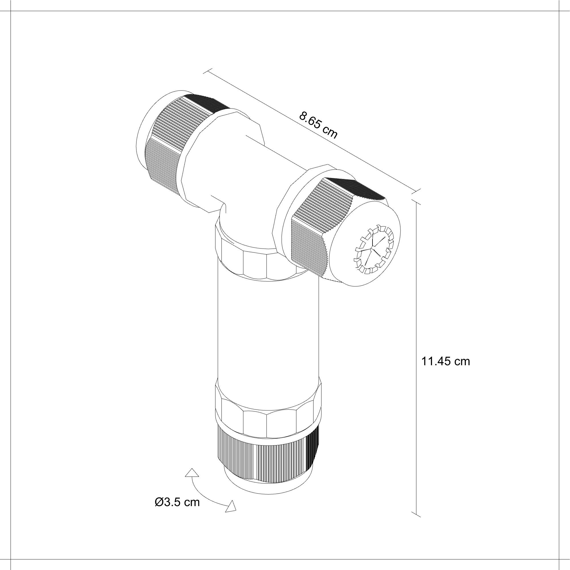 Conector En T IP68