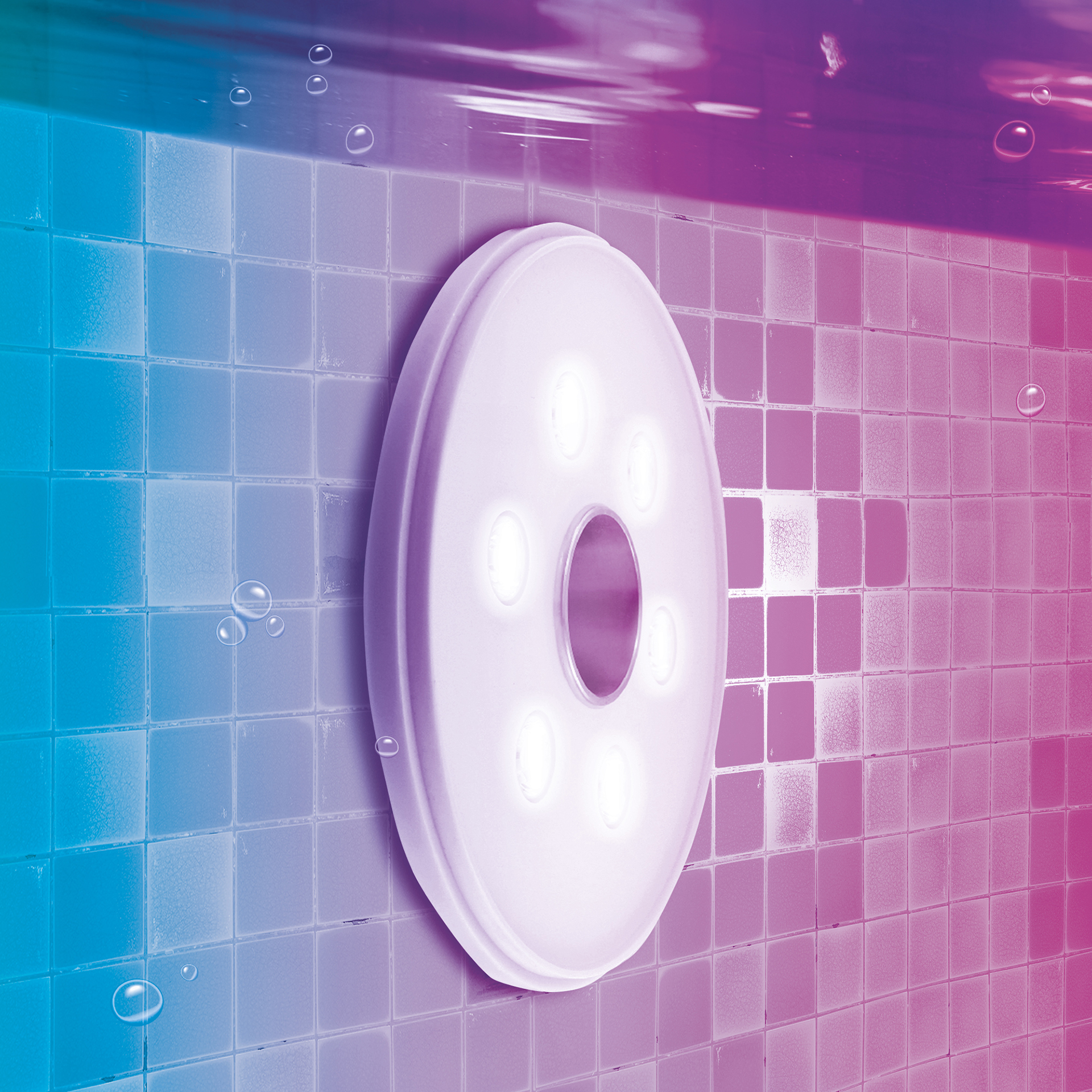 Luminario RGB Sumergible Para Fuentes Y Estanques